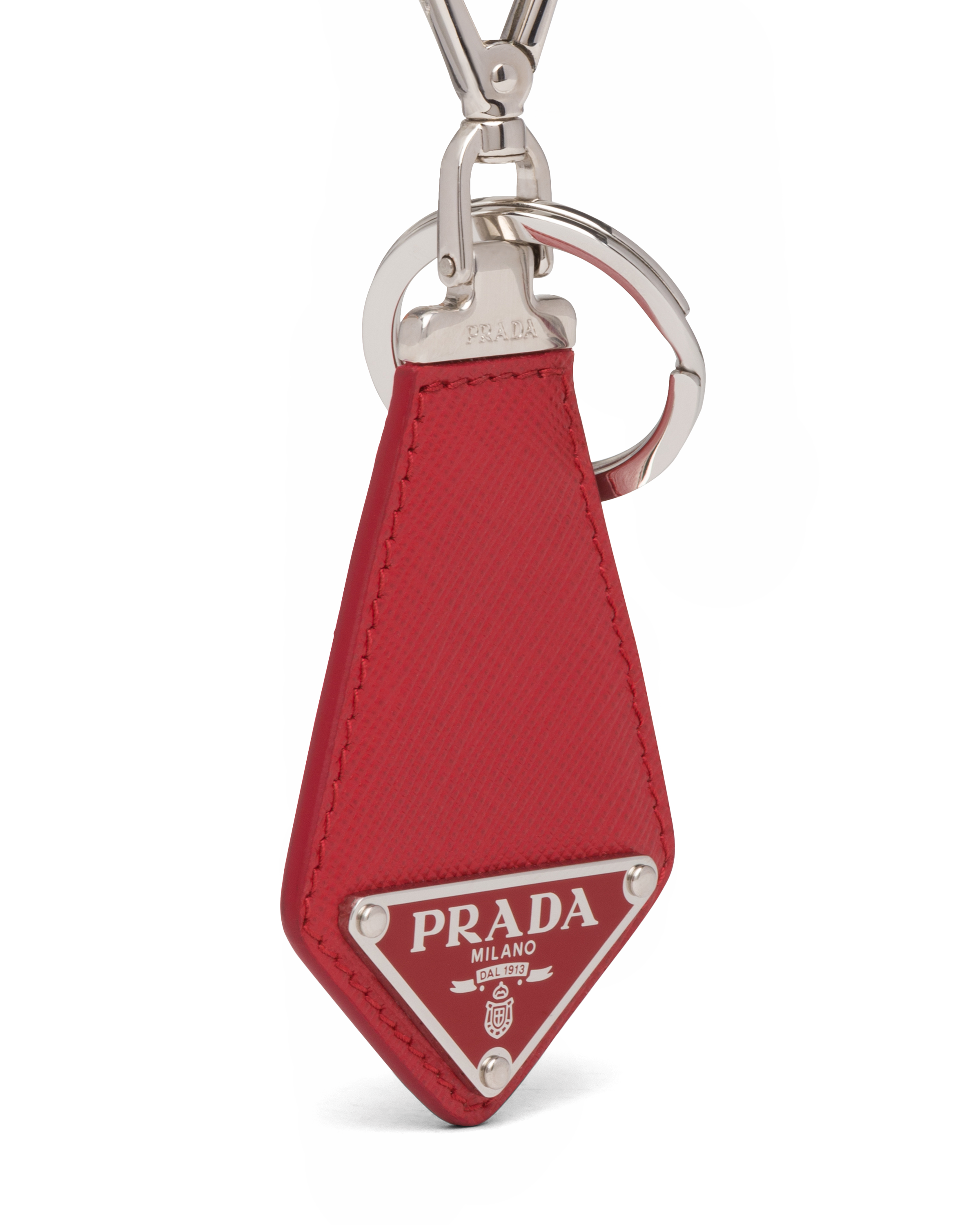 prada triangle keychain