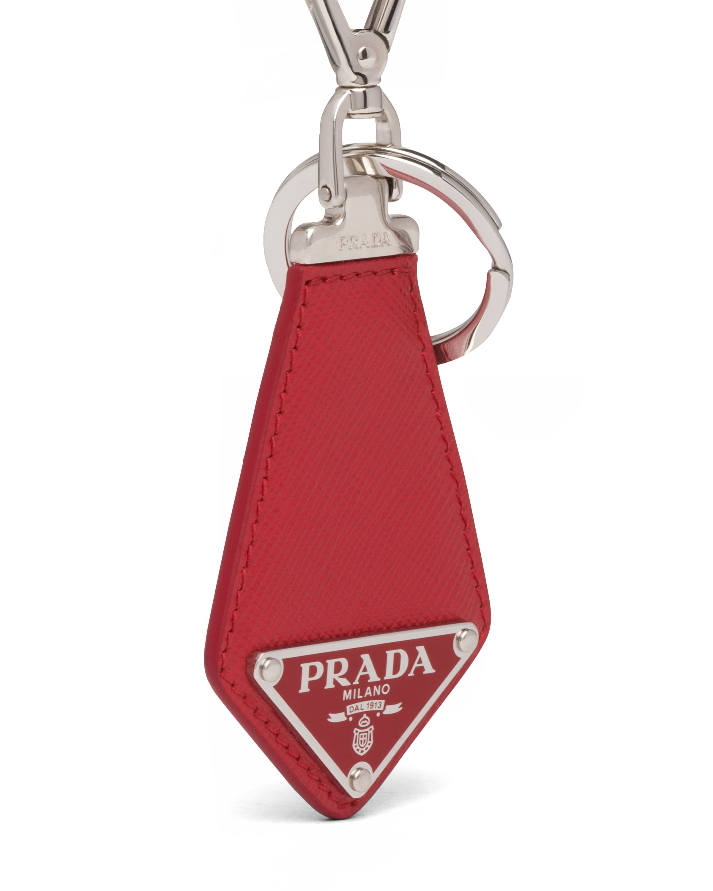 Saffiano Leather Keychain Prada
