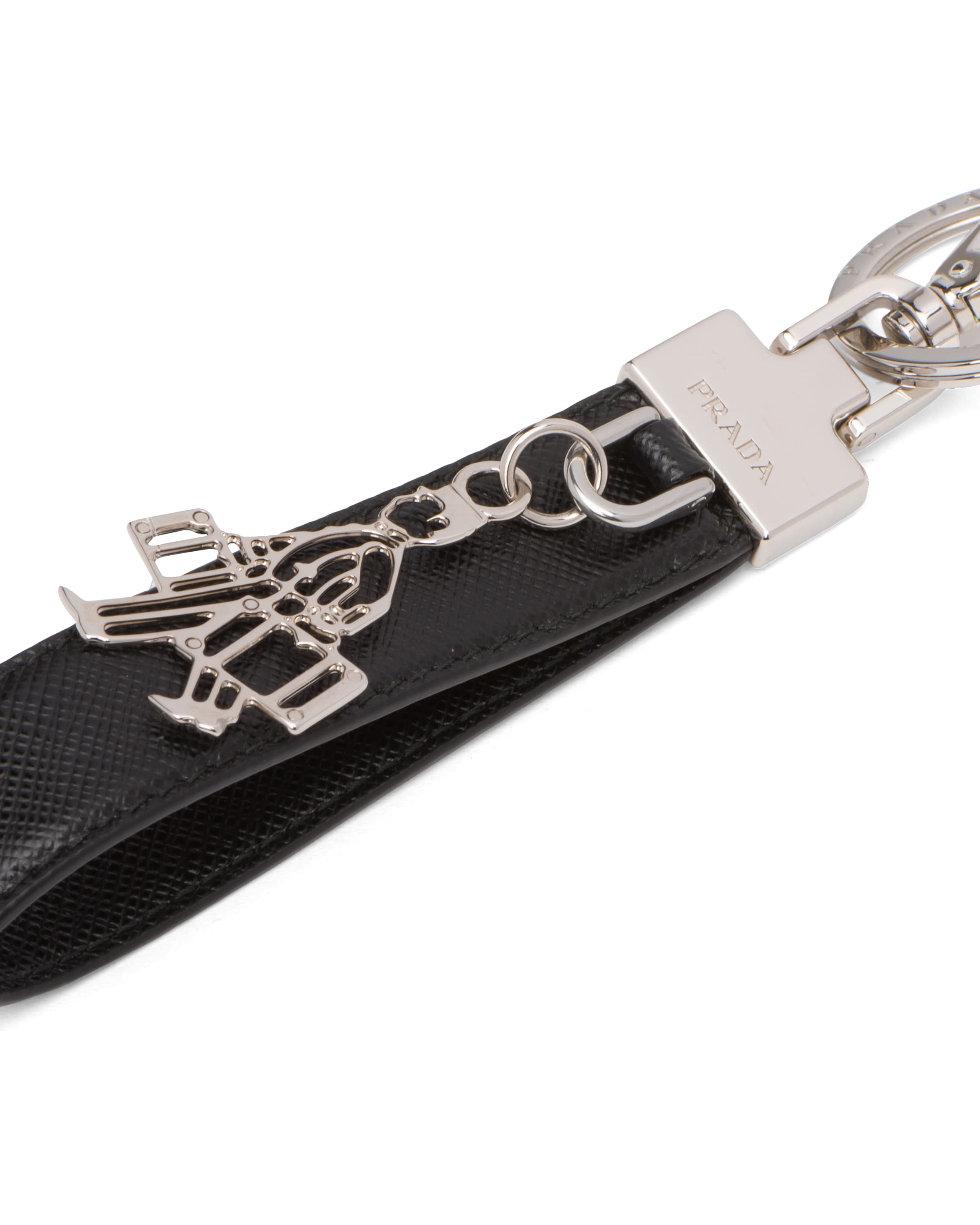 Saffiano Leather Keychain Prada