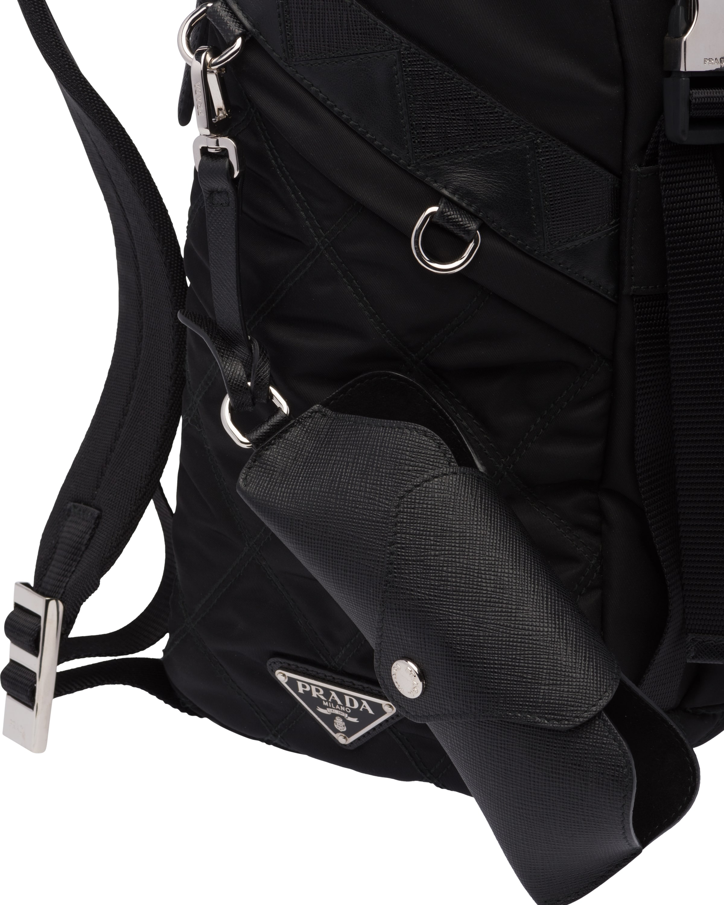 Black Saffiano Leather Glasses Case Prada