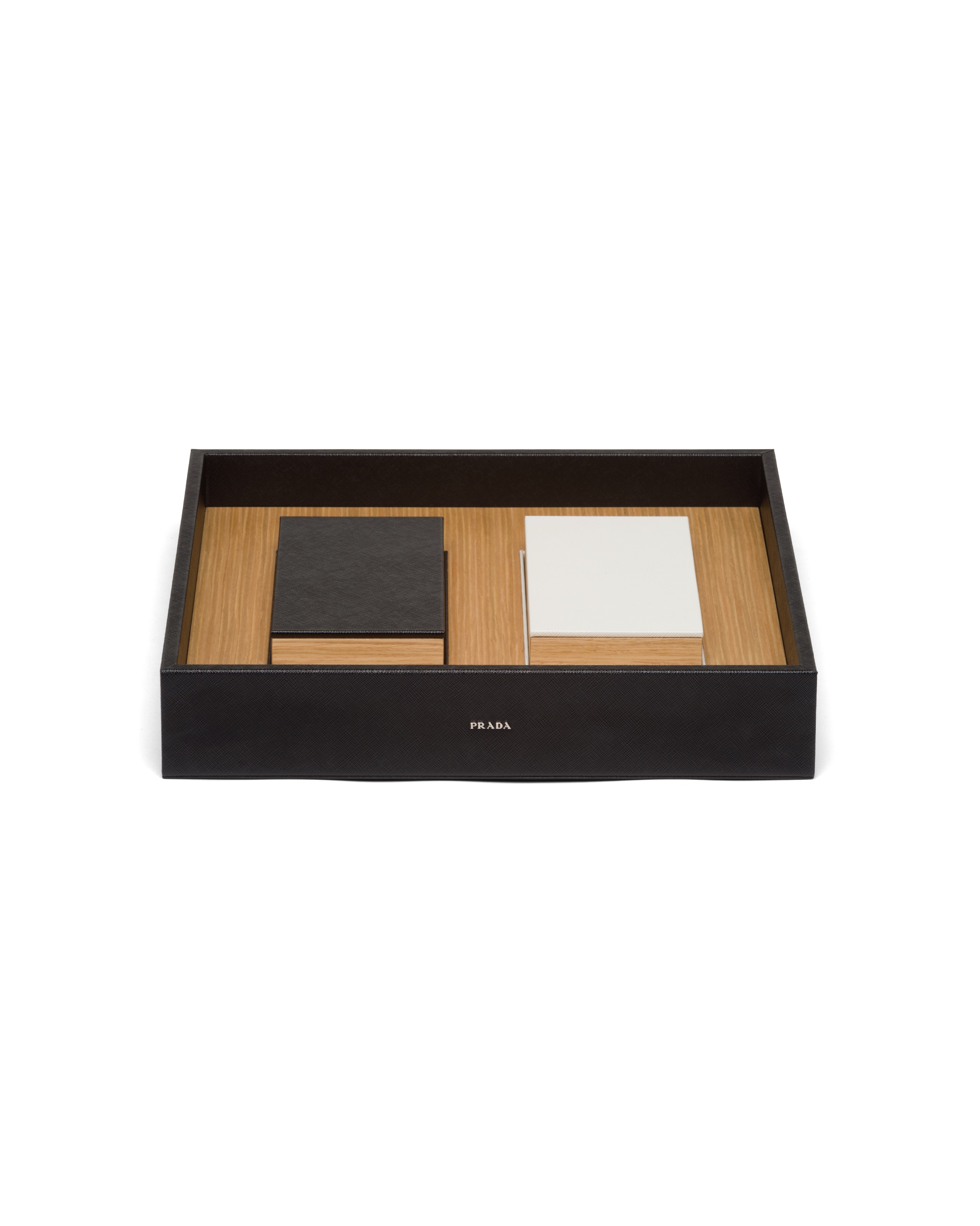 Prada Saffiano Leather Go Set In Black
