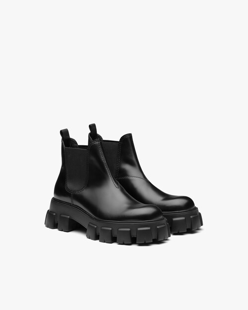 prada color block lace up boot