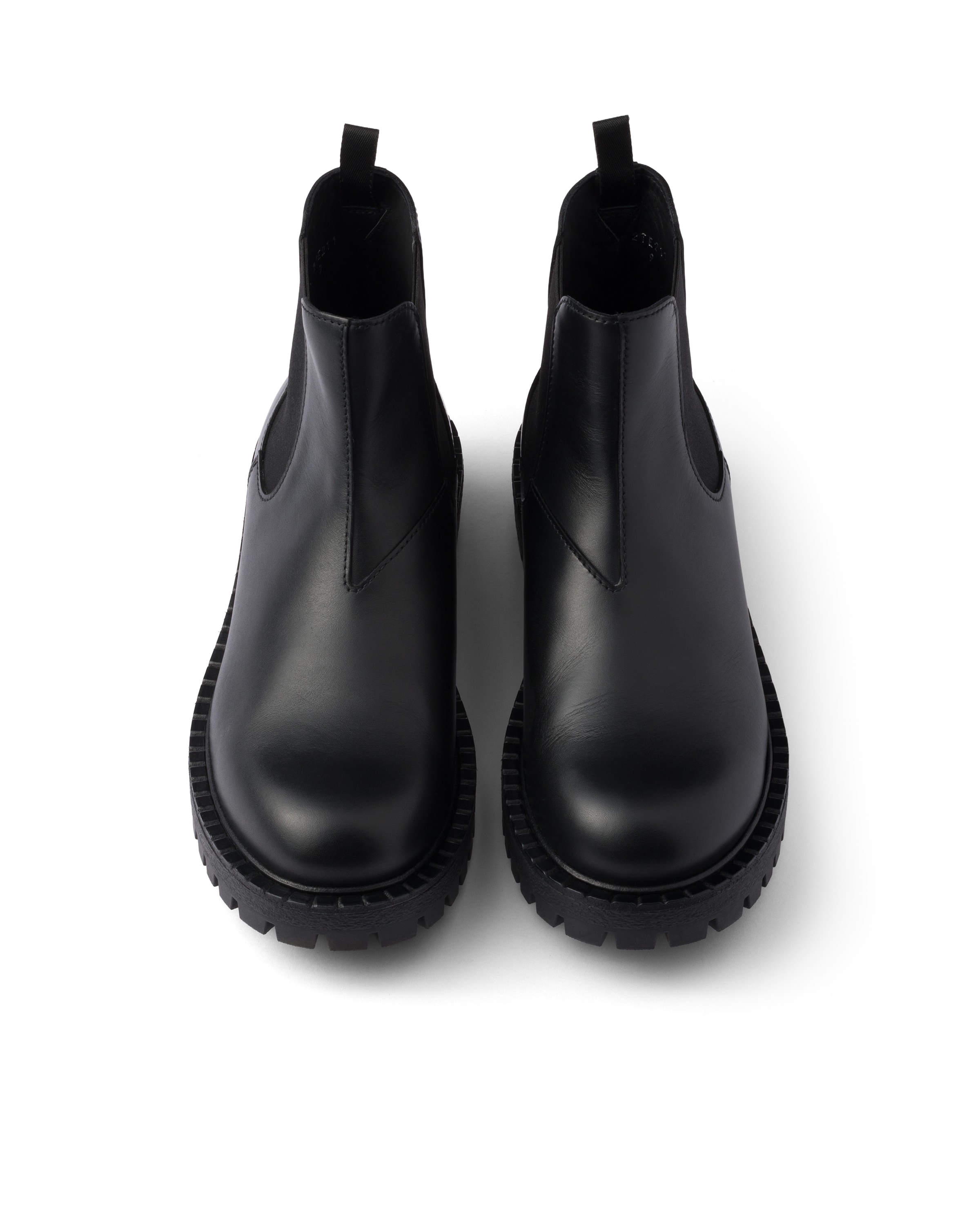 Prada Men Black Leather Ankle Boots, 8.5 Luxury Boots For Men Darveys In Black