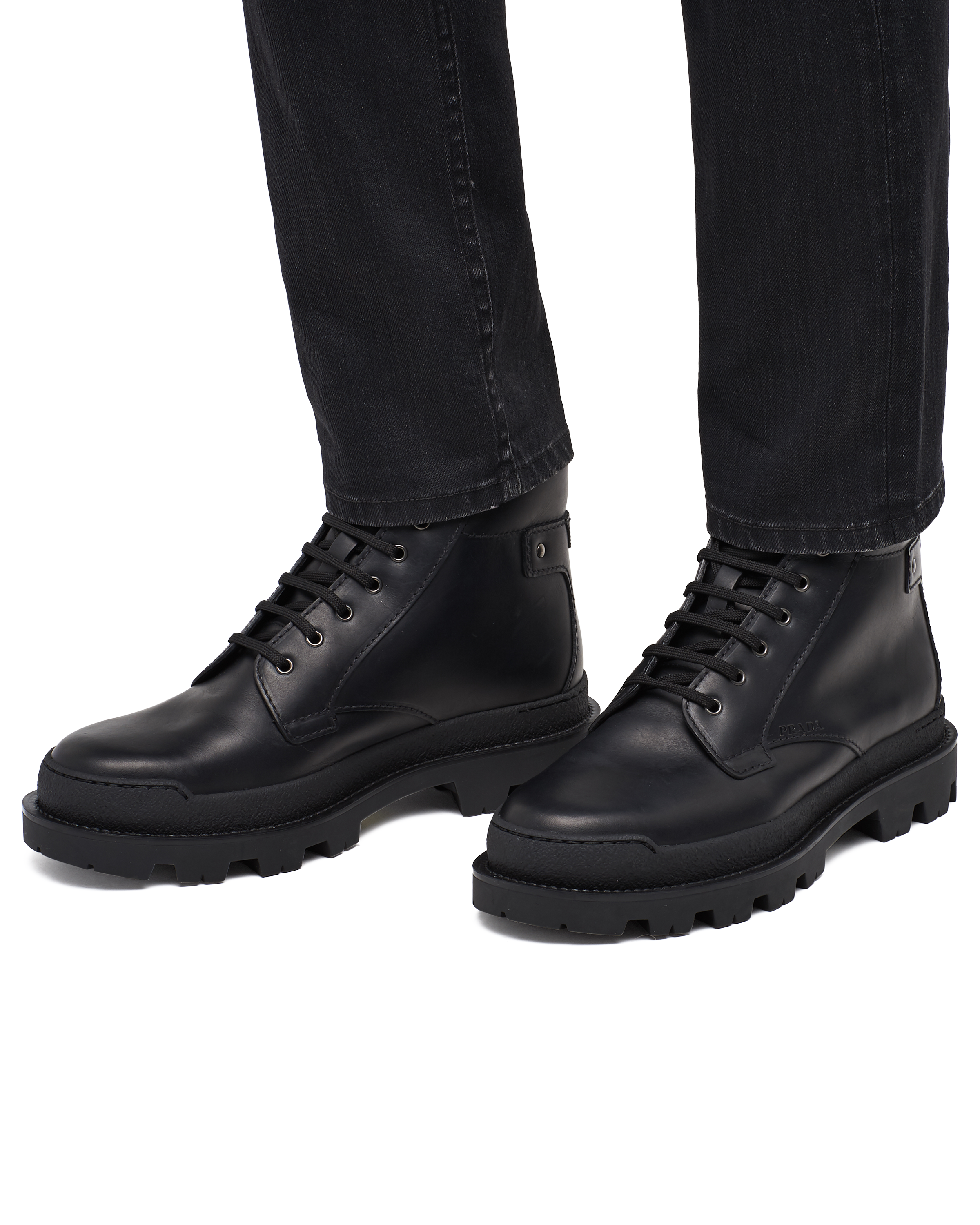 prada leather booties