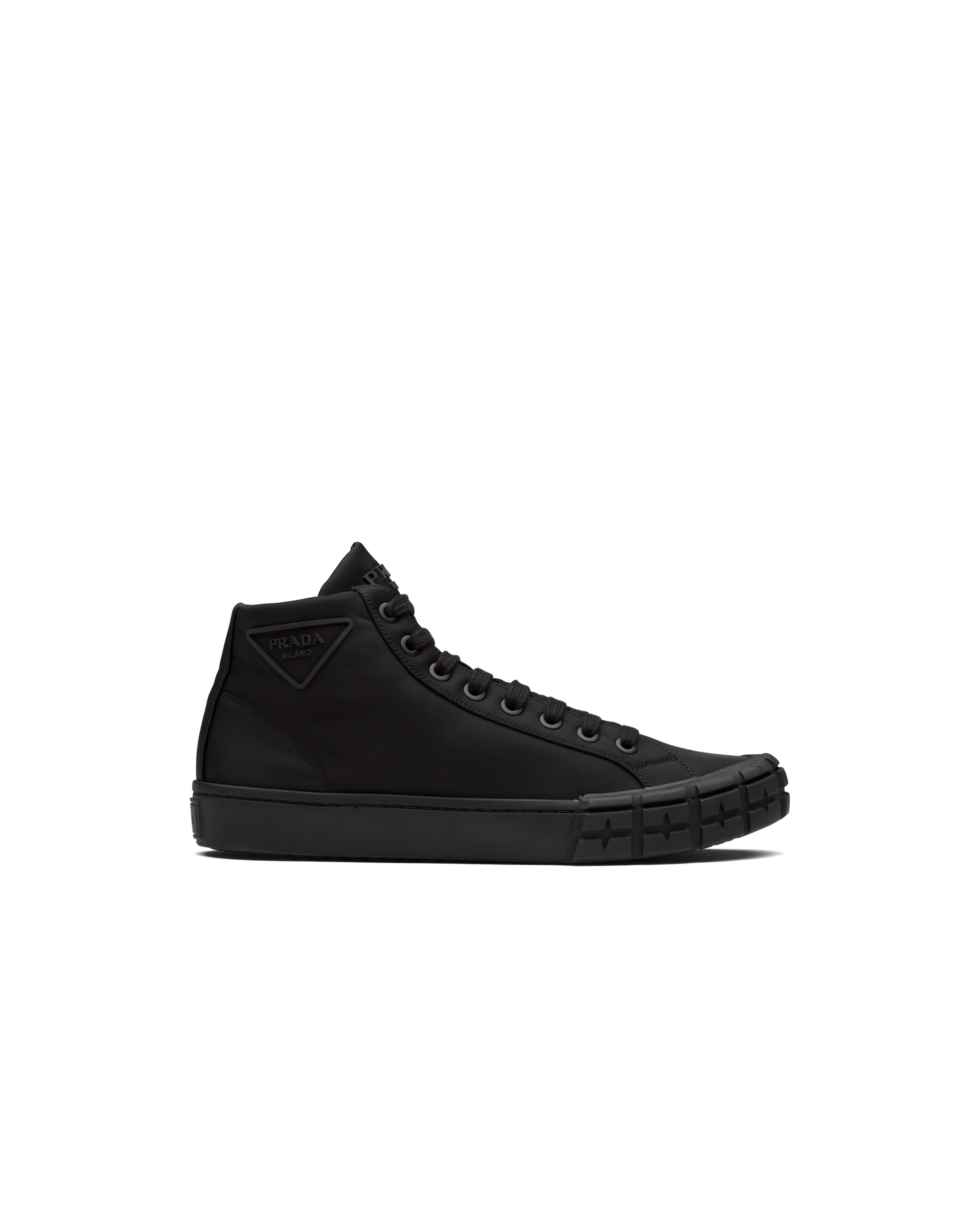 Prada cassetta store wheel leather sneakers