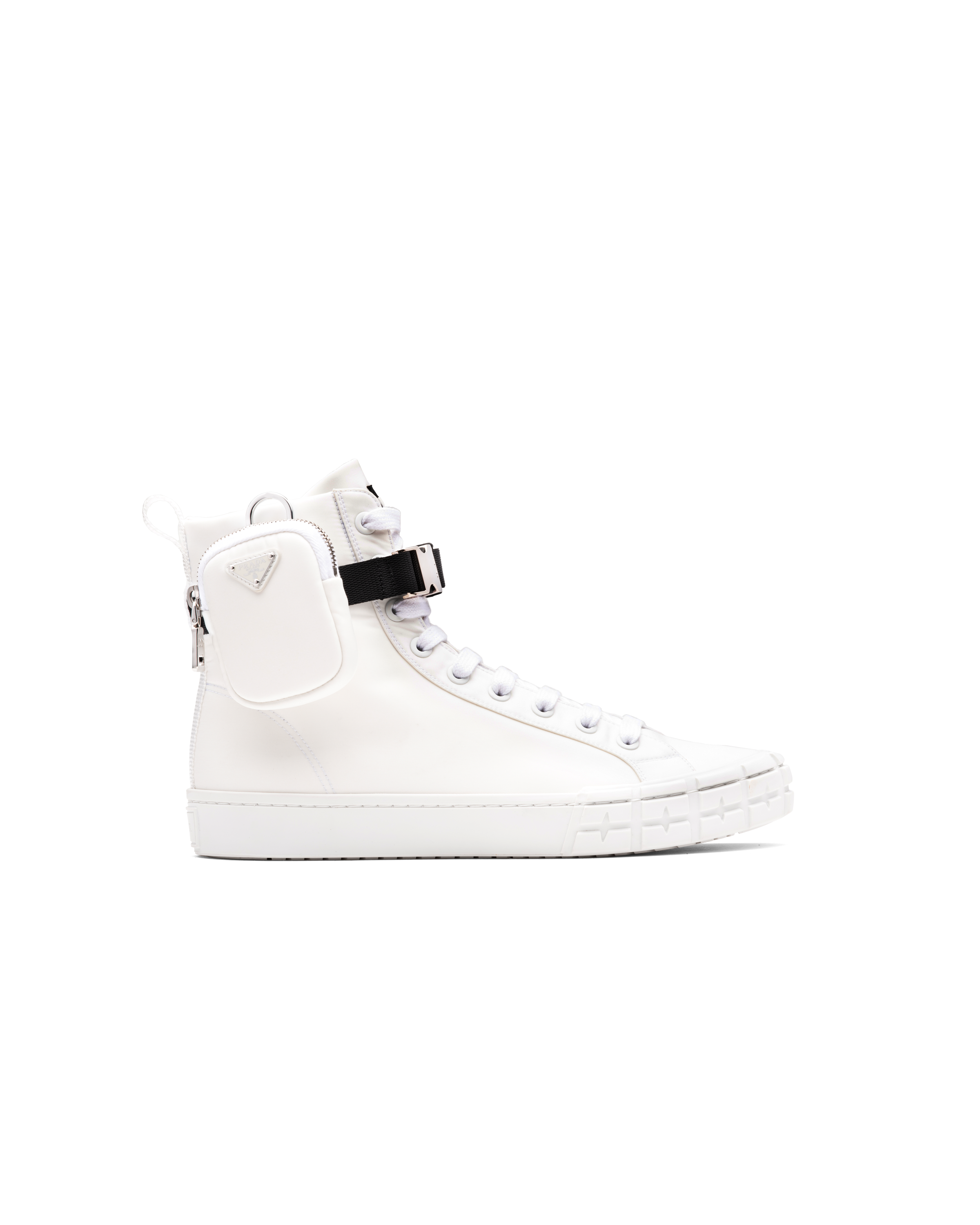 White Prada Wheel Re-Nylon high-top