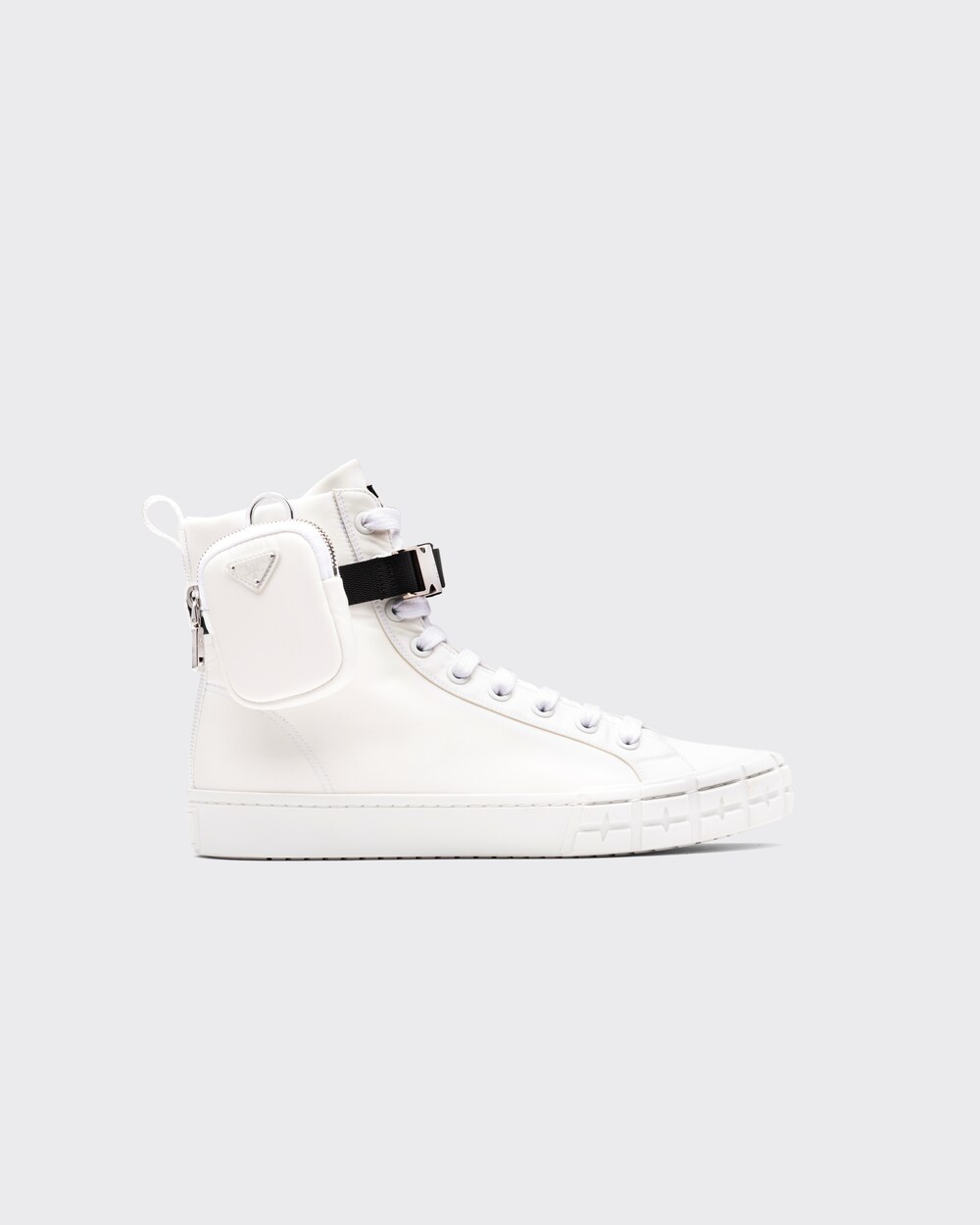 White Prada Wheel Re-Nylon high-top