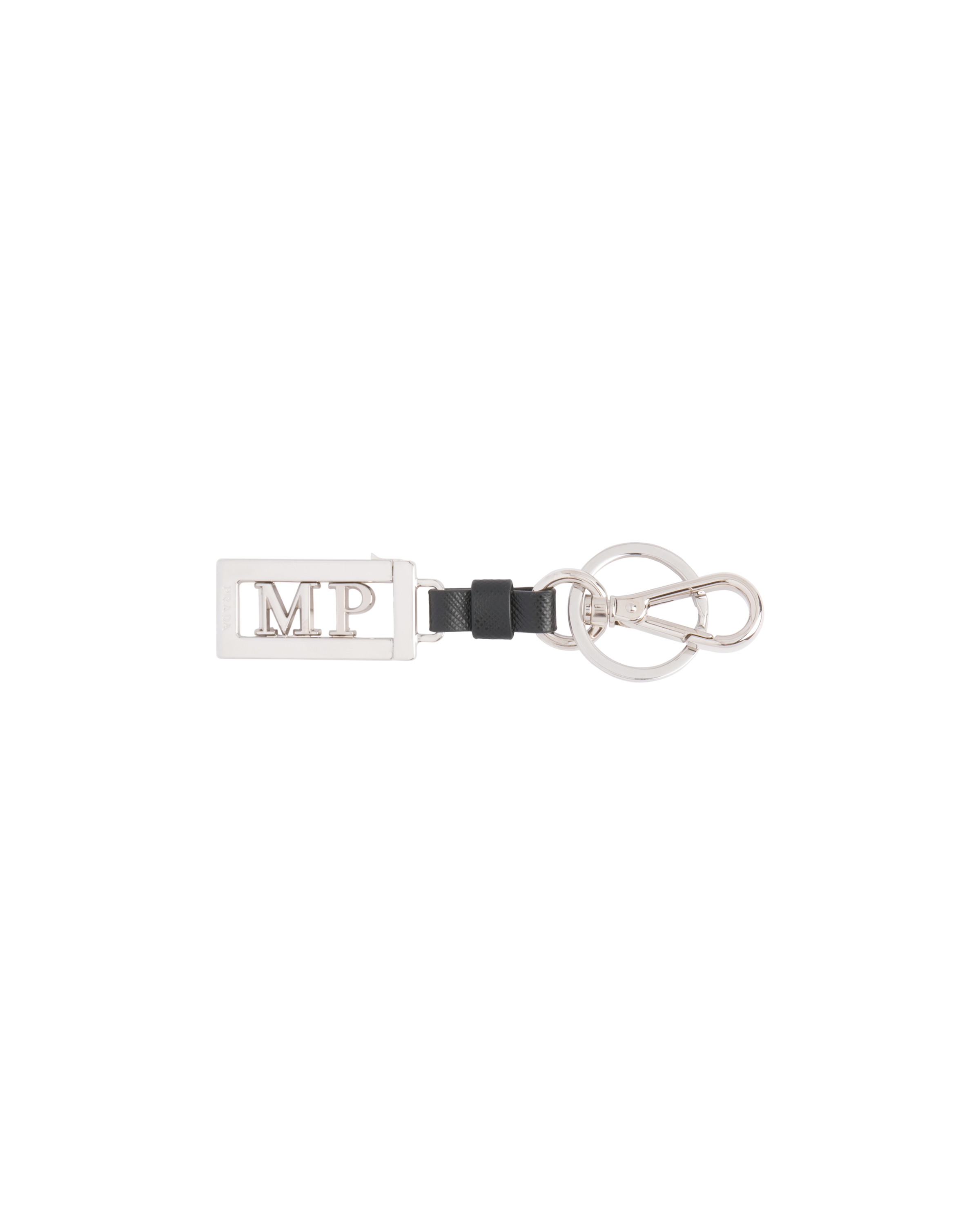 Prada metal name tag store