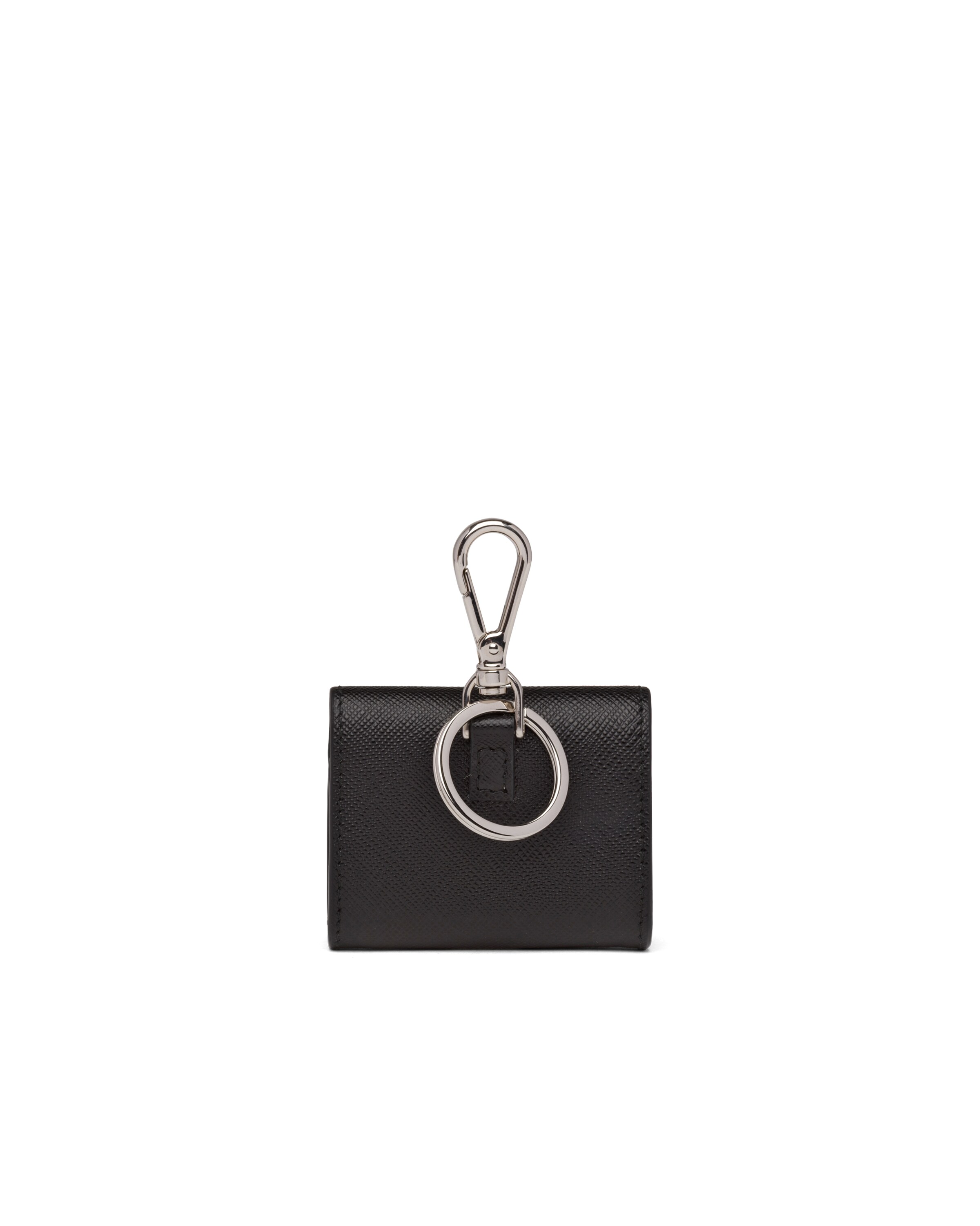 Prada Saffiano Leather Headphone Case In Black