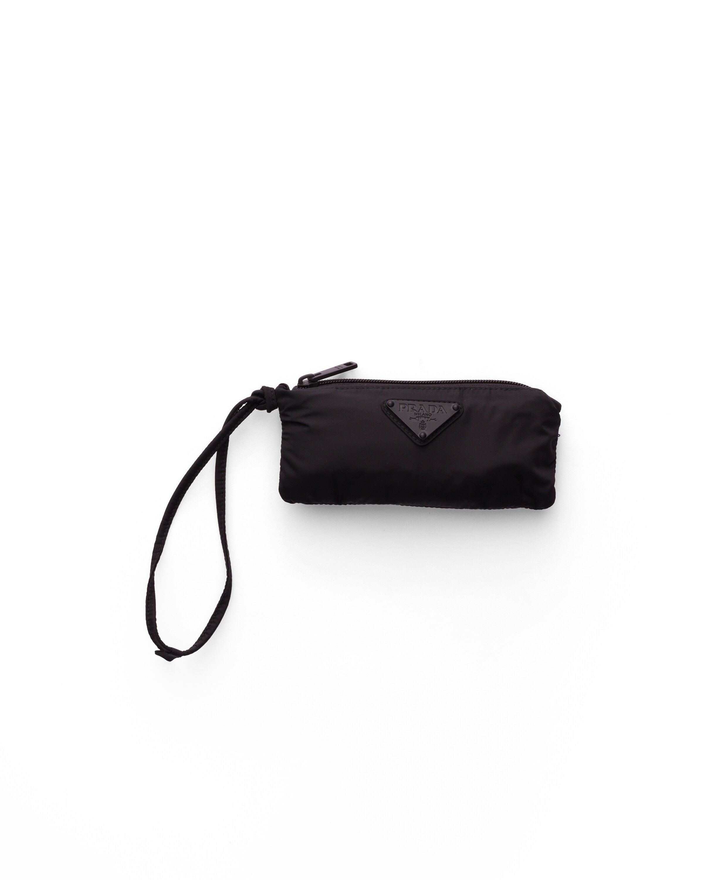 Prada Foldable Re-nylon Pouch, , Black