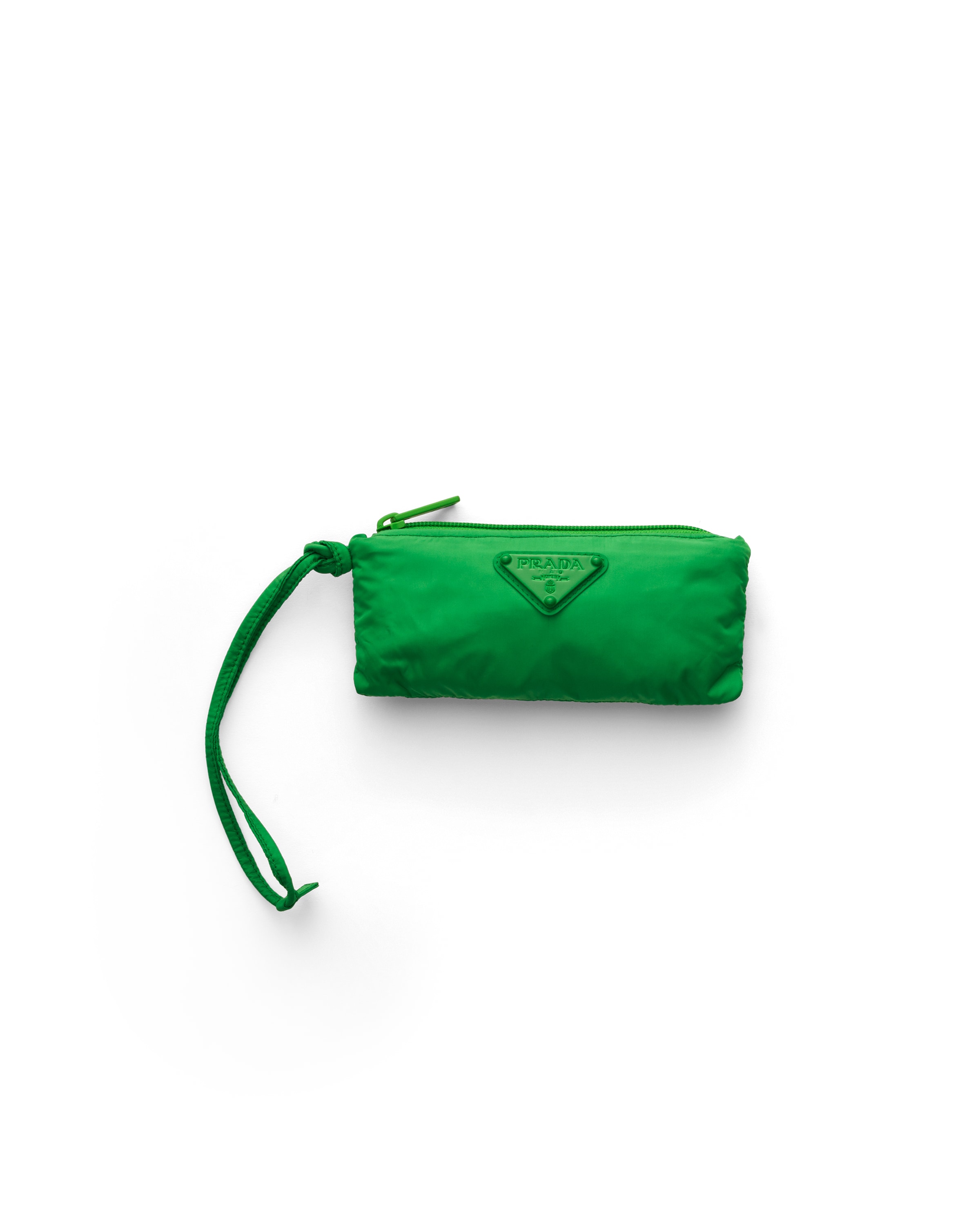 Prada Foldable Re-nylon Pouch, , Emerald