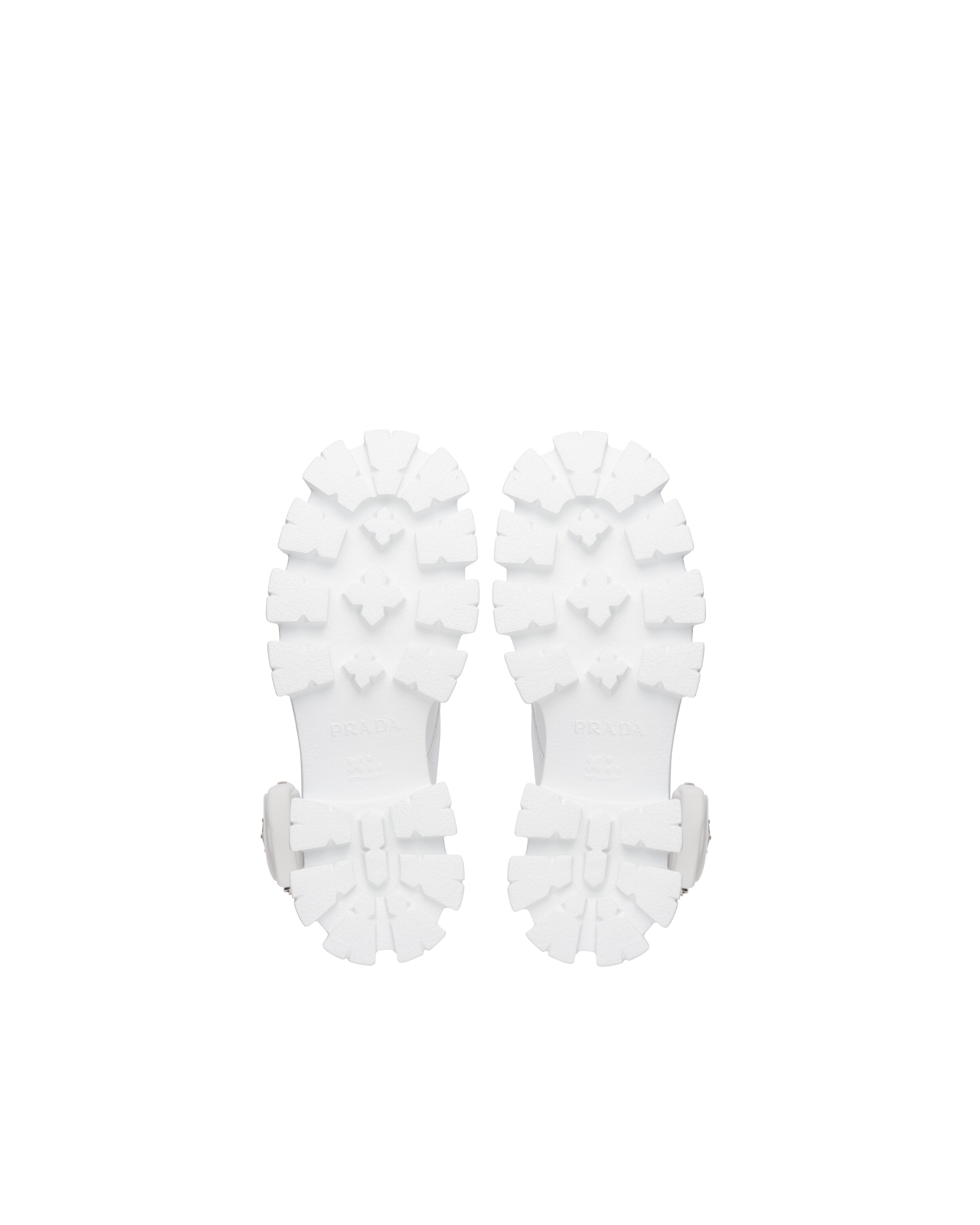brushed rois leather and nylon monolith boots white