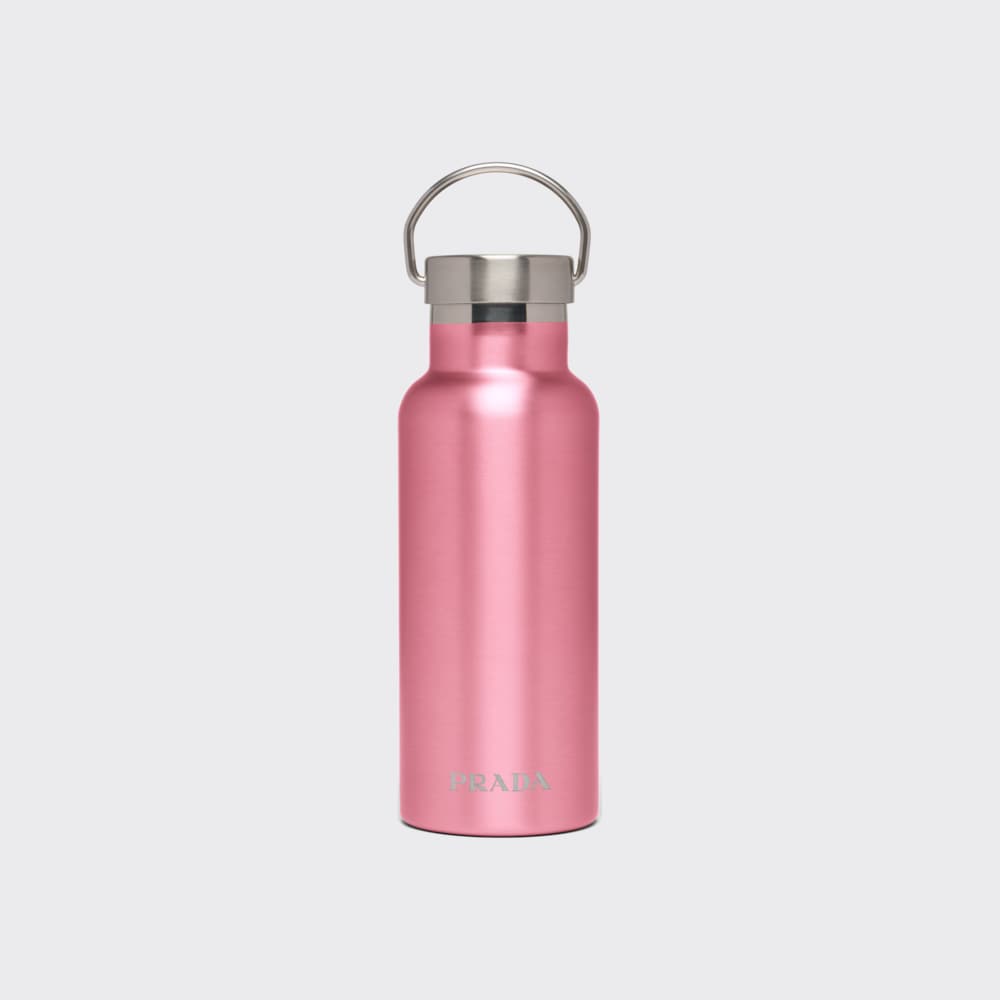 Pink Stainless steel insulated water bottle, 500 ml Prada