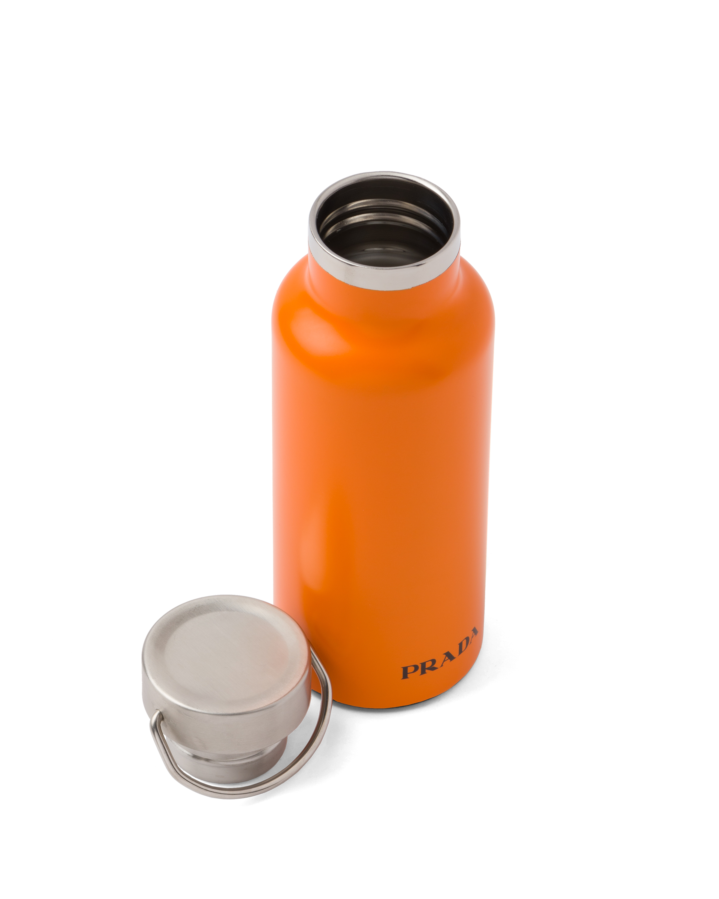 Orange Stainless steel insulated water bottle, 500 ml Prada