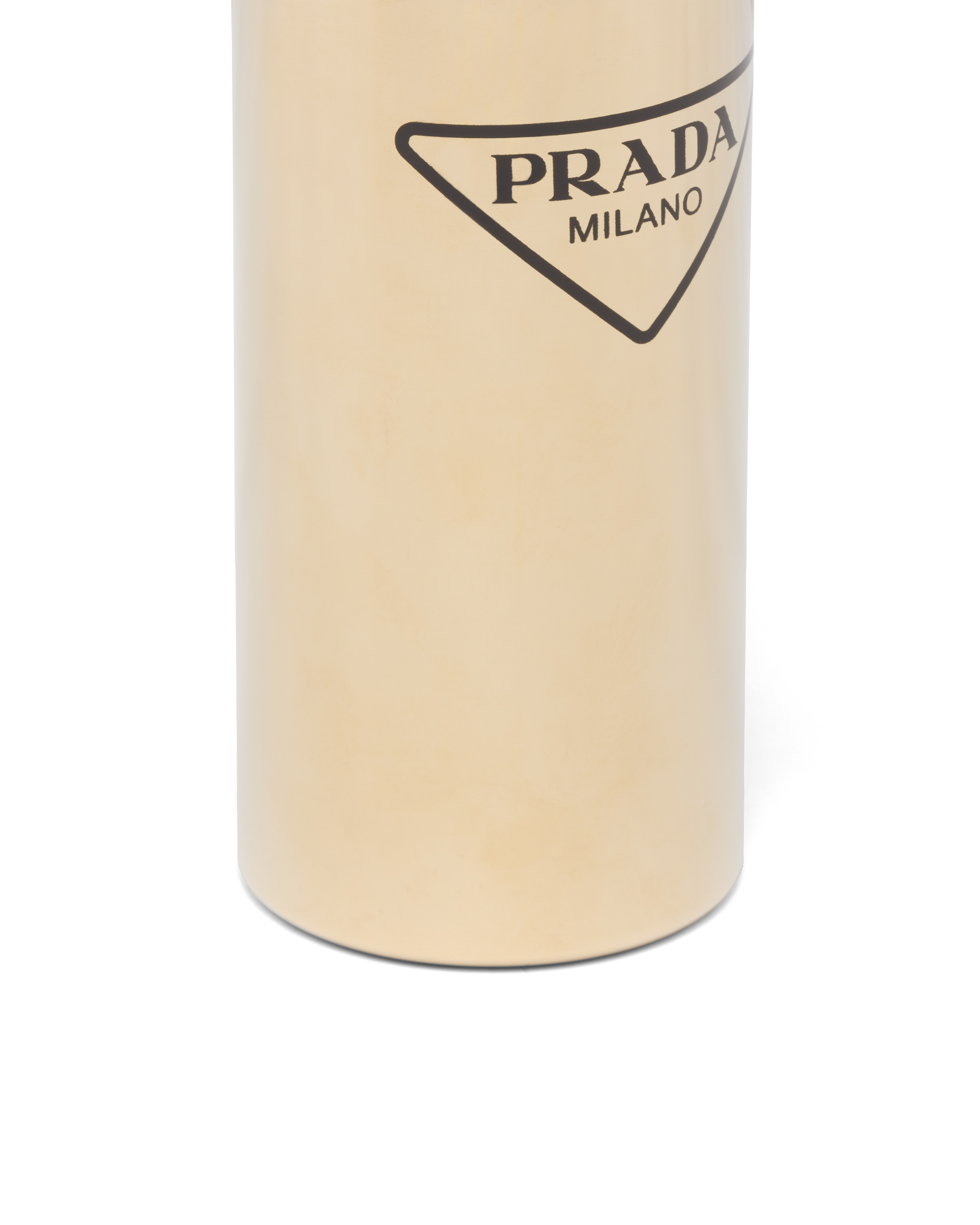 Gold/black Stainless steel insulated water bottle, 500 ml | Prada