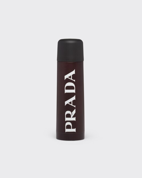 Black/white Stainless steel insulated water bottle, 500 ml Prada