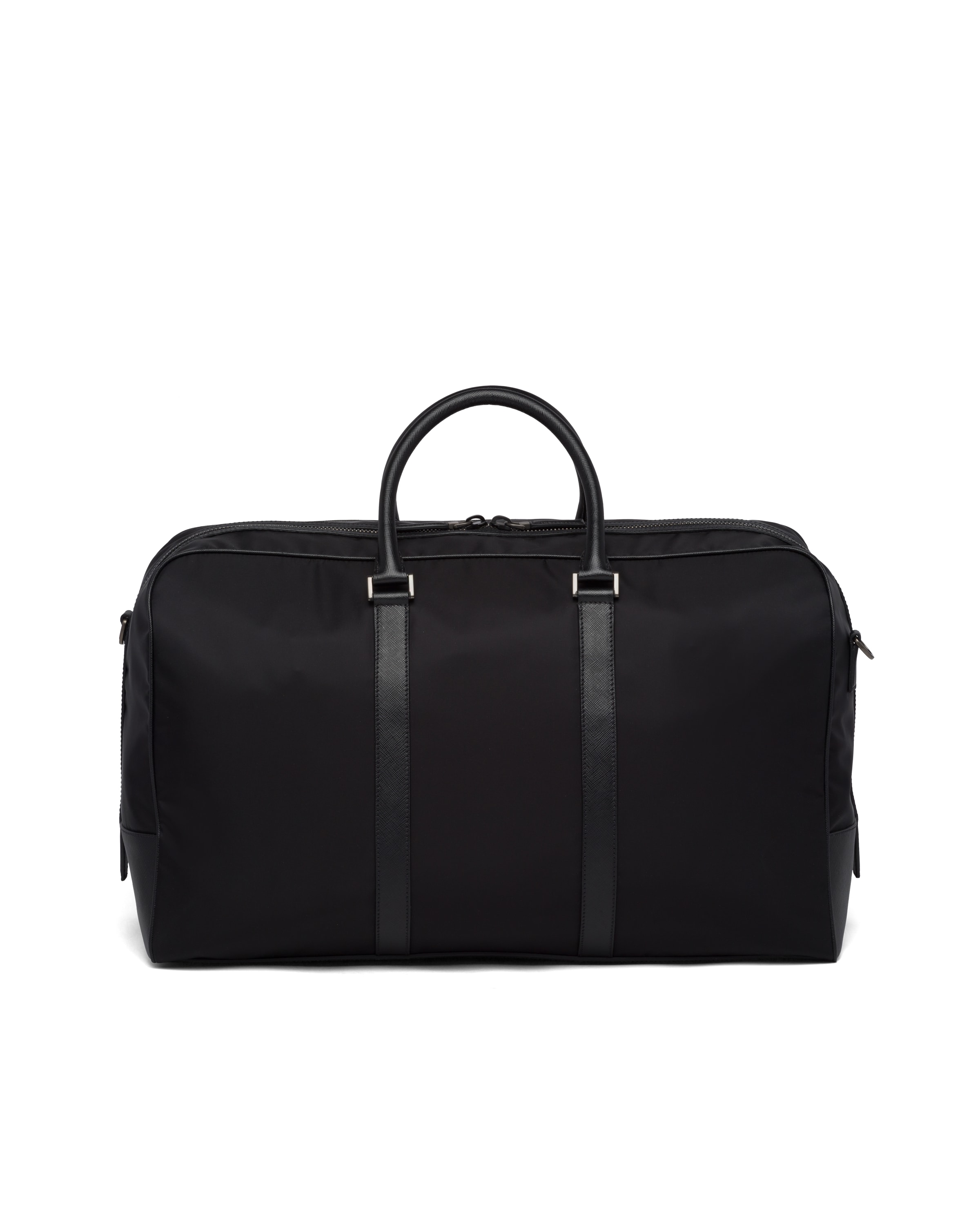 Black ReNylon and Saffiano leather travel bag Prada