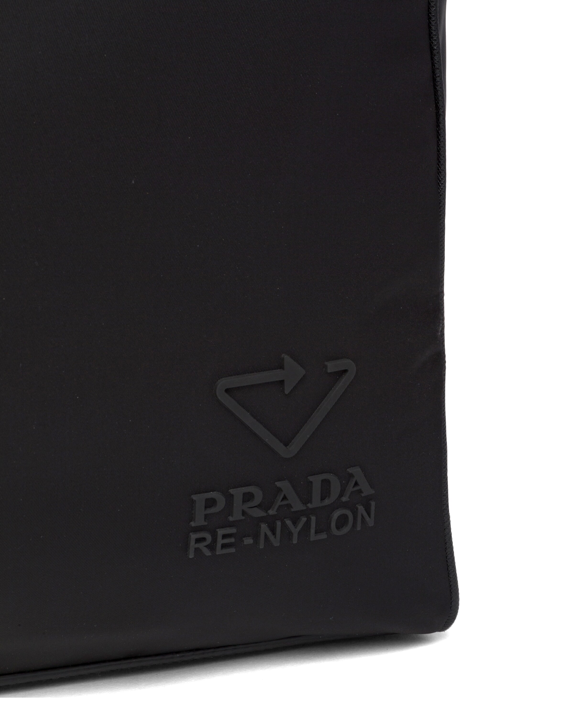 Black ReNylon and Saffiano leather travel bag Prada