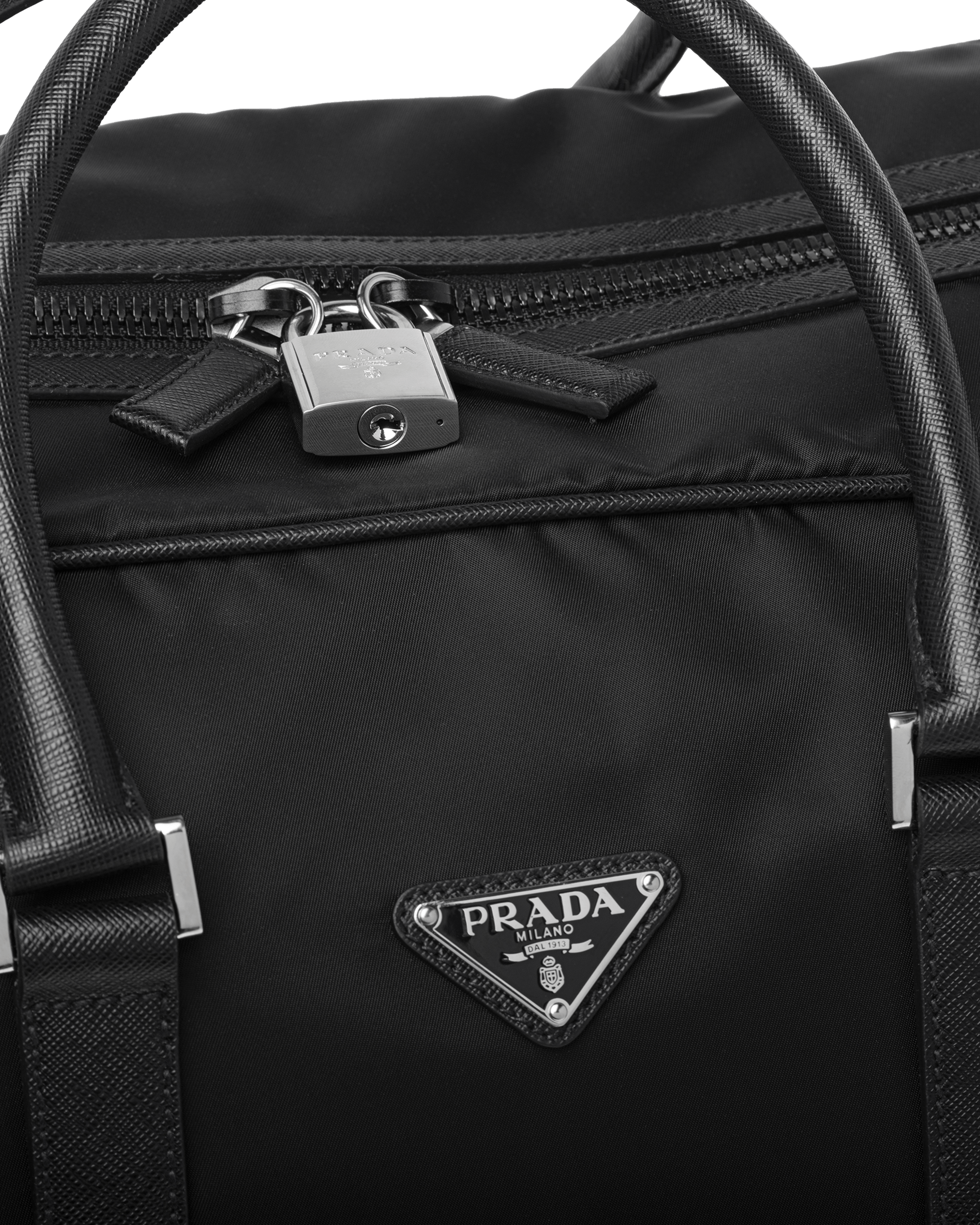 Re Nylon xサフィアーノレザー ダッフルバッグ
