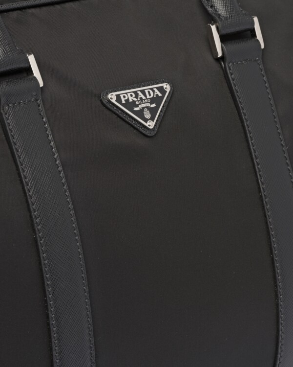 Re-Nylon and Saffiano leather duffle bag Re-Nylon and Saffiano leather duffle bag