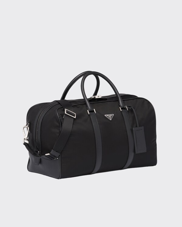 Re-Nylon and Saffiano leather duffle bag Re-Nylon and Saffiano leather duffle bag