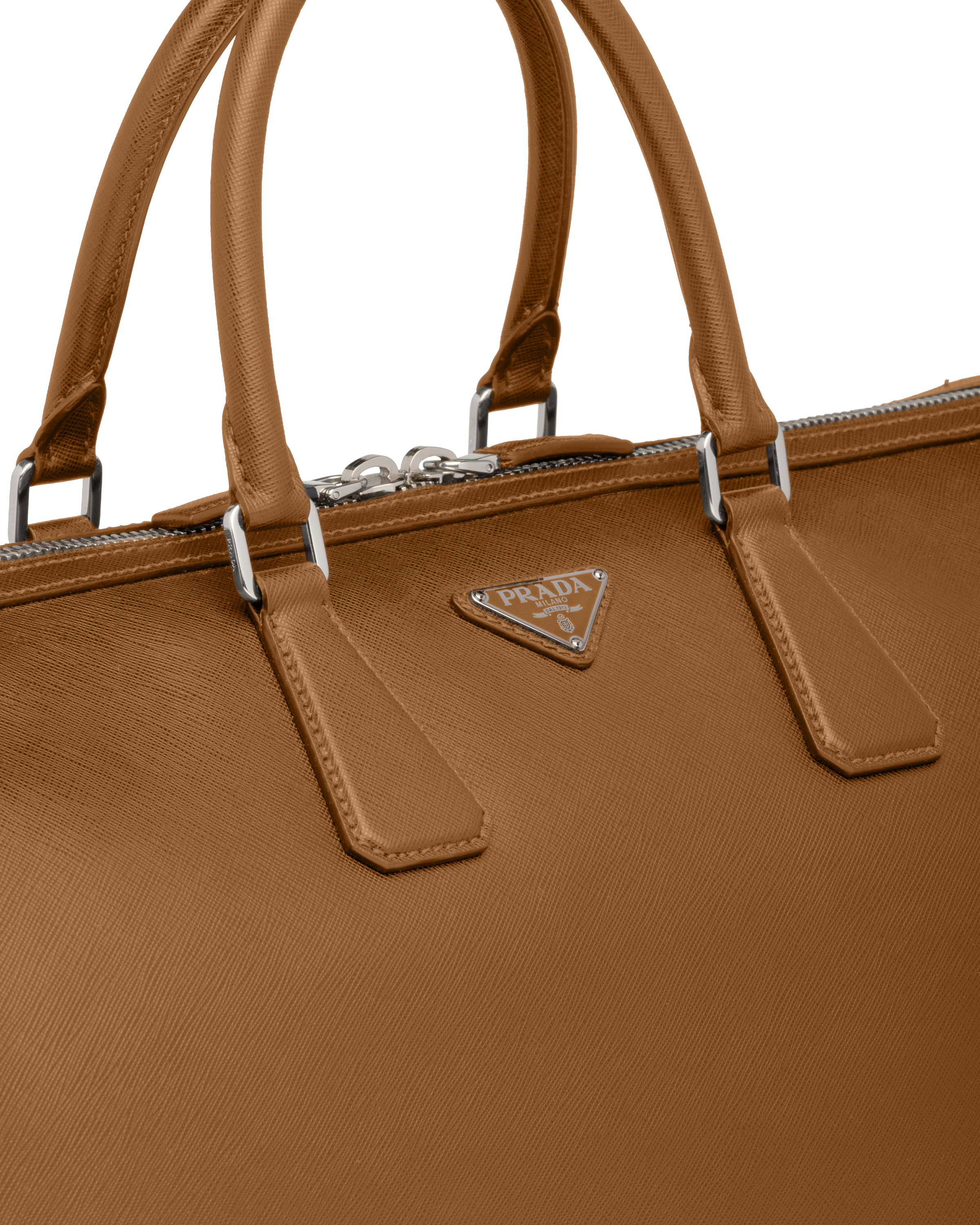 prada saffiano caramel