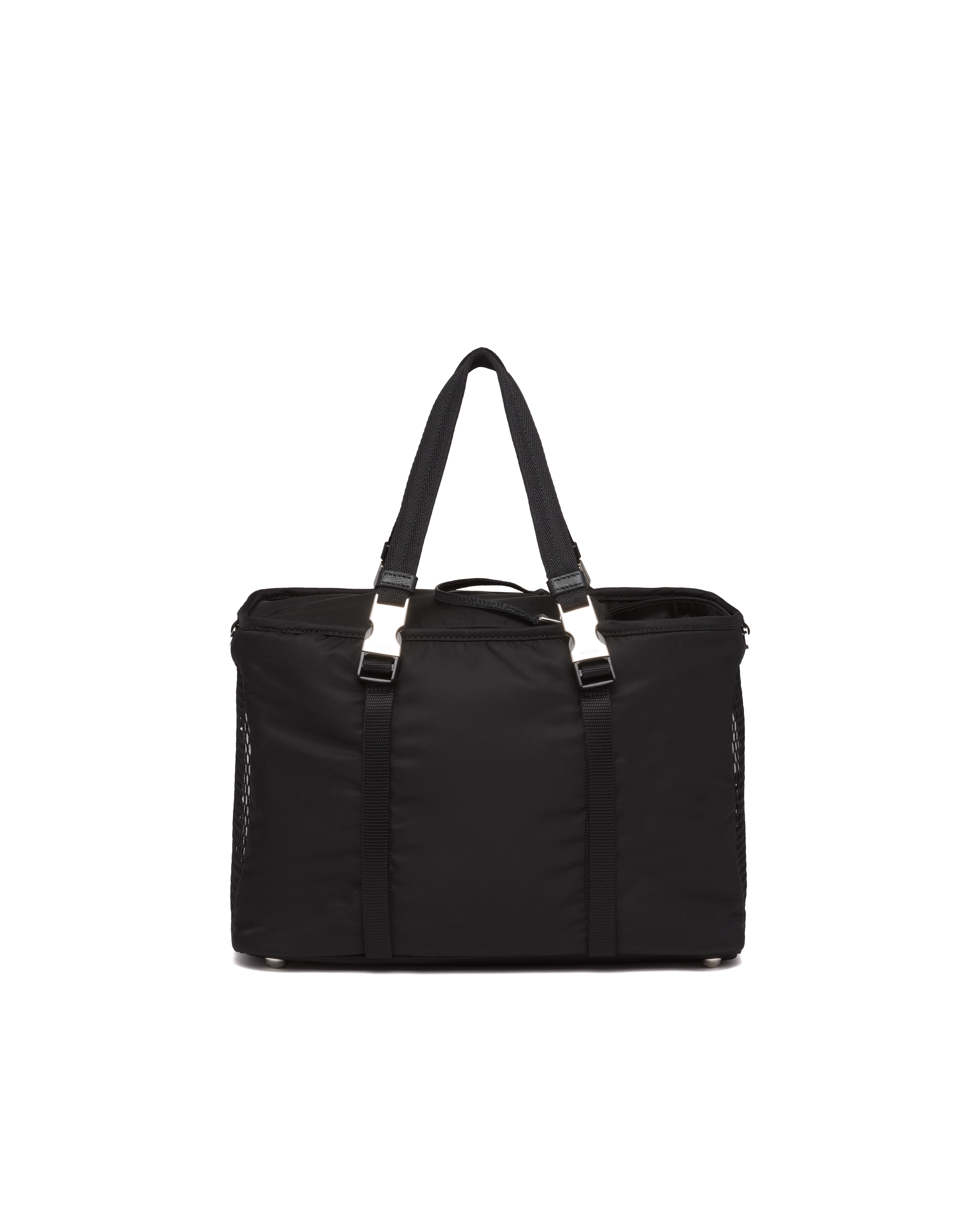 Black ReNylon and Saffiano leather pet bag Prada