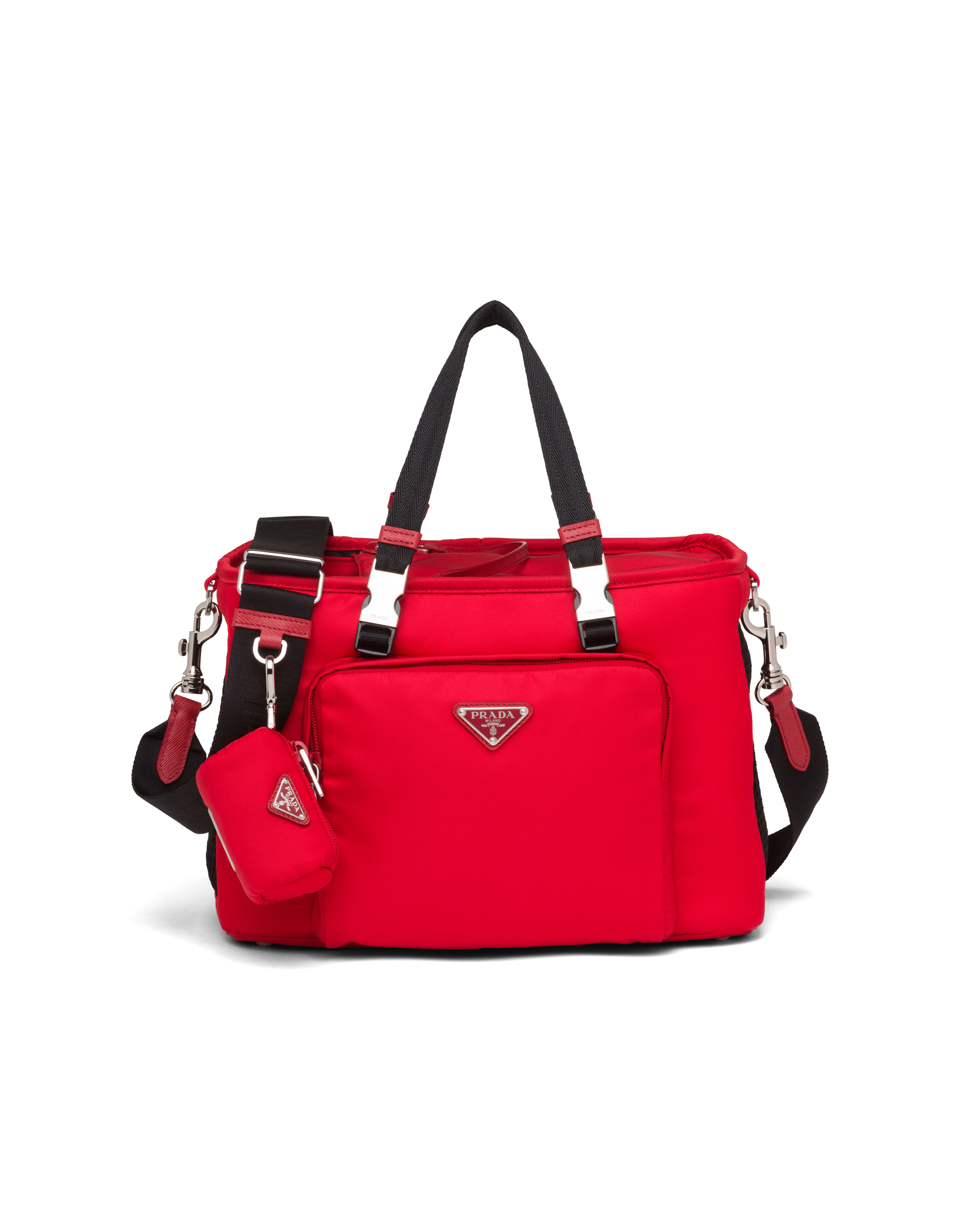 Re-Nylon and Saffiano leather pet bag