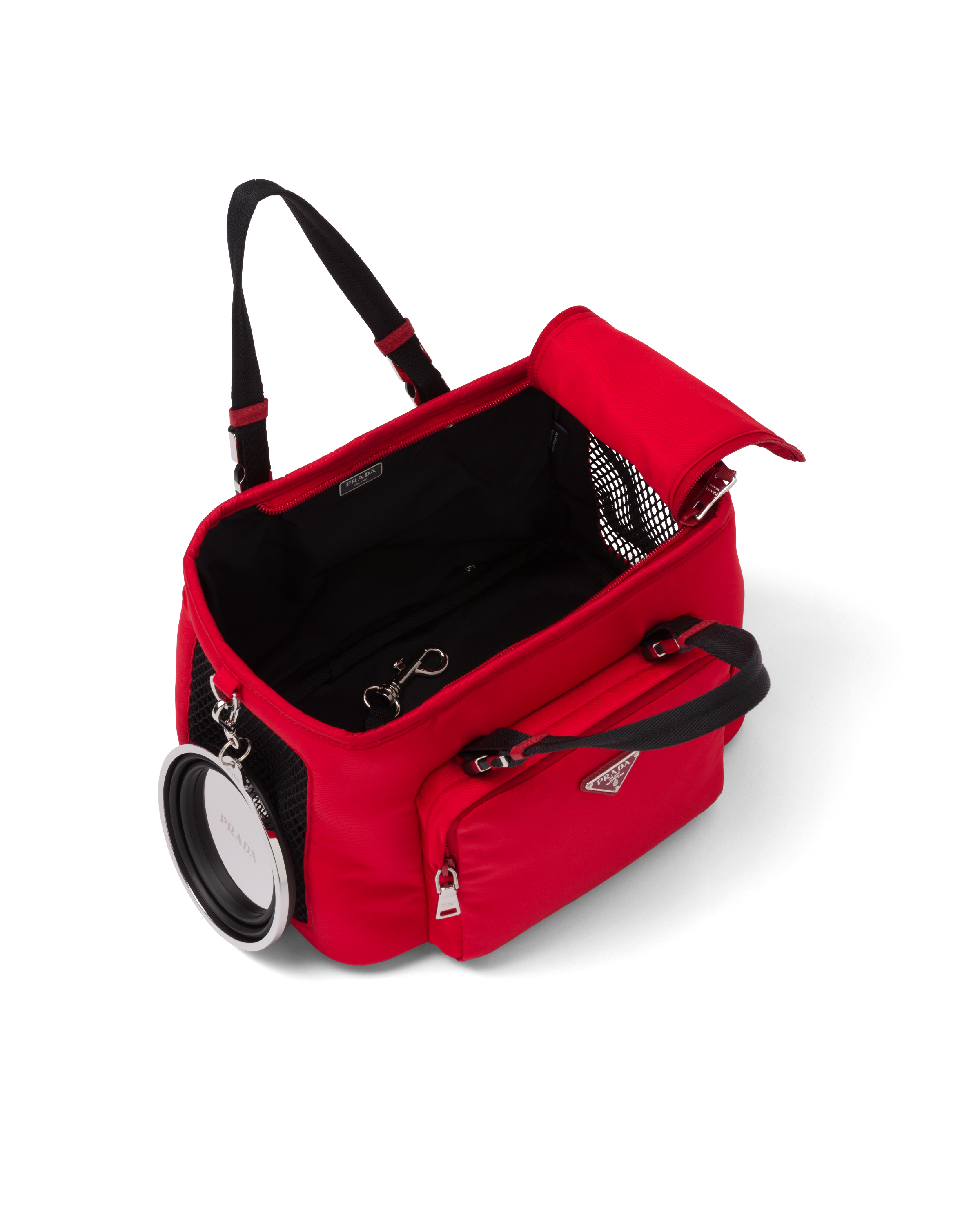 Red nylon prada bag outlet