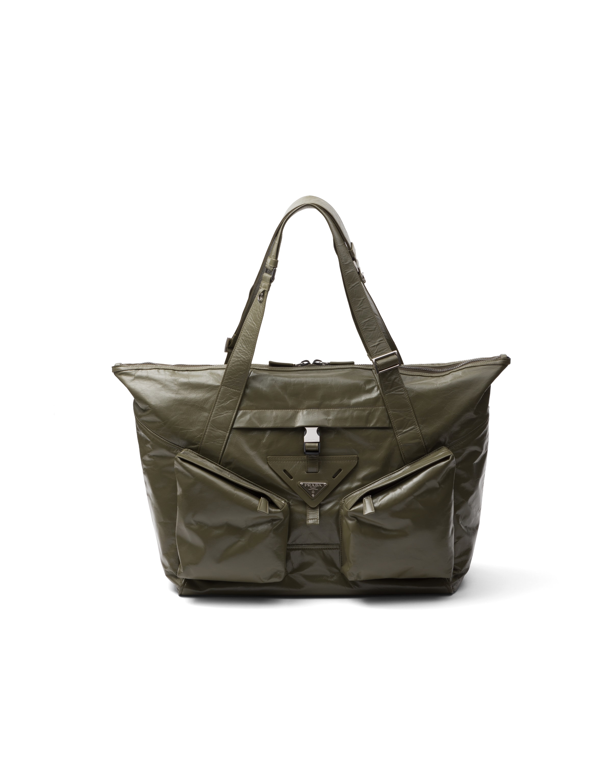 Prada Sacca Da Viaggio In Pelle, Unisex, Loden