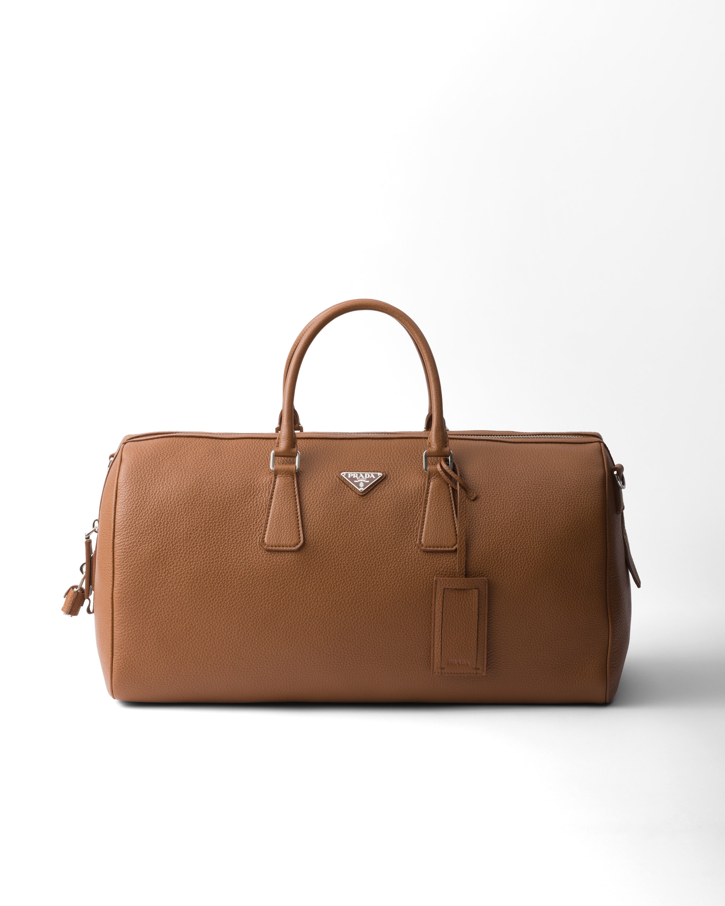 Prada Sac De Voyage En Cuir, Unisex, Cognac