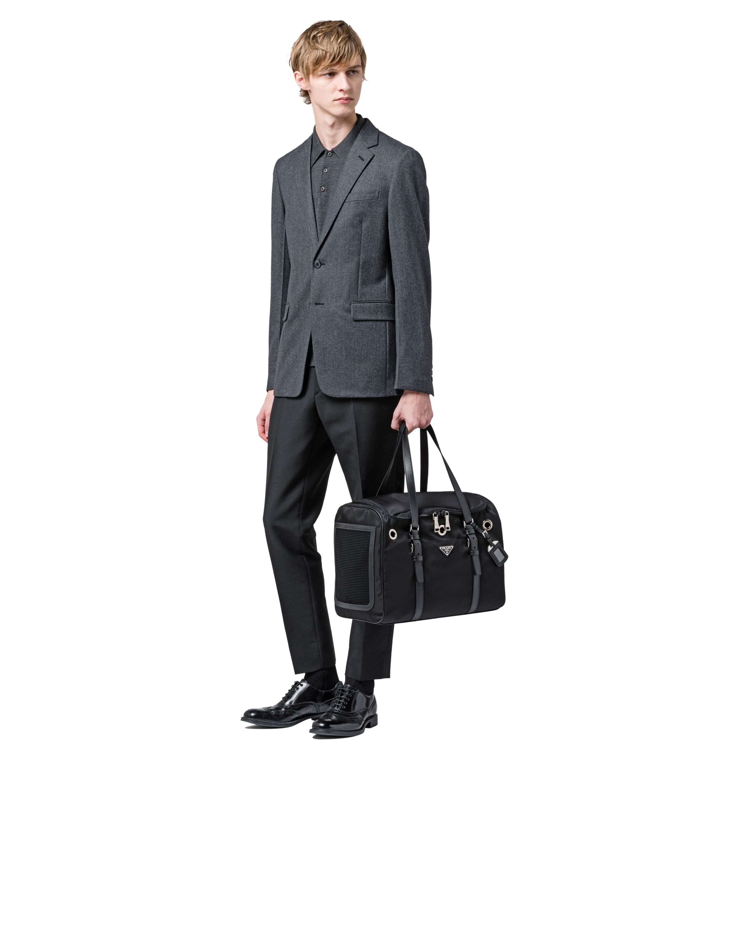 Nylon and Saffiano leather pet bag Prada