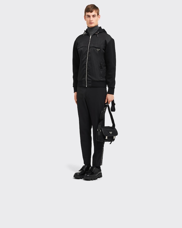 Re-Nylon and Saffiano leather shoulder bag Re-Nylon and Saffiano leather shoulder bag