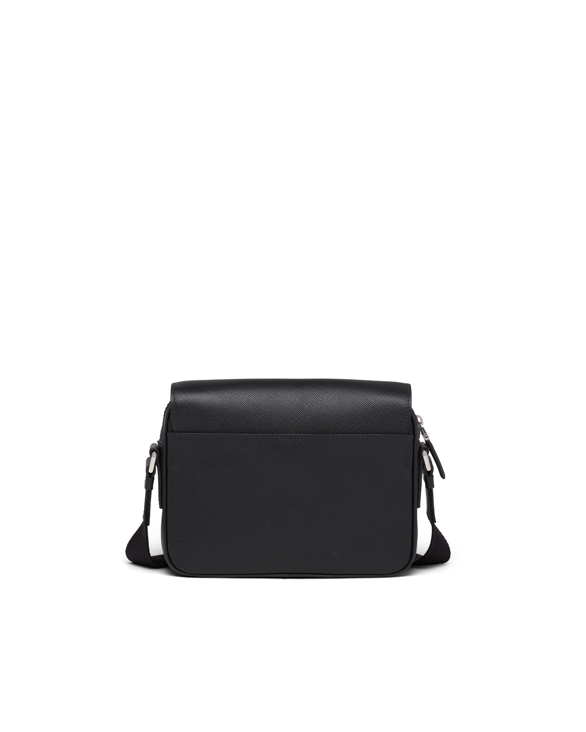 Black Bag with Saffiano Leather Shoulder Strap | Prada