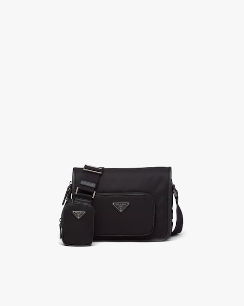 Black ReNylon and Saffiano Leather shoulder bag Prada