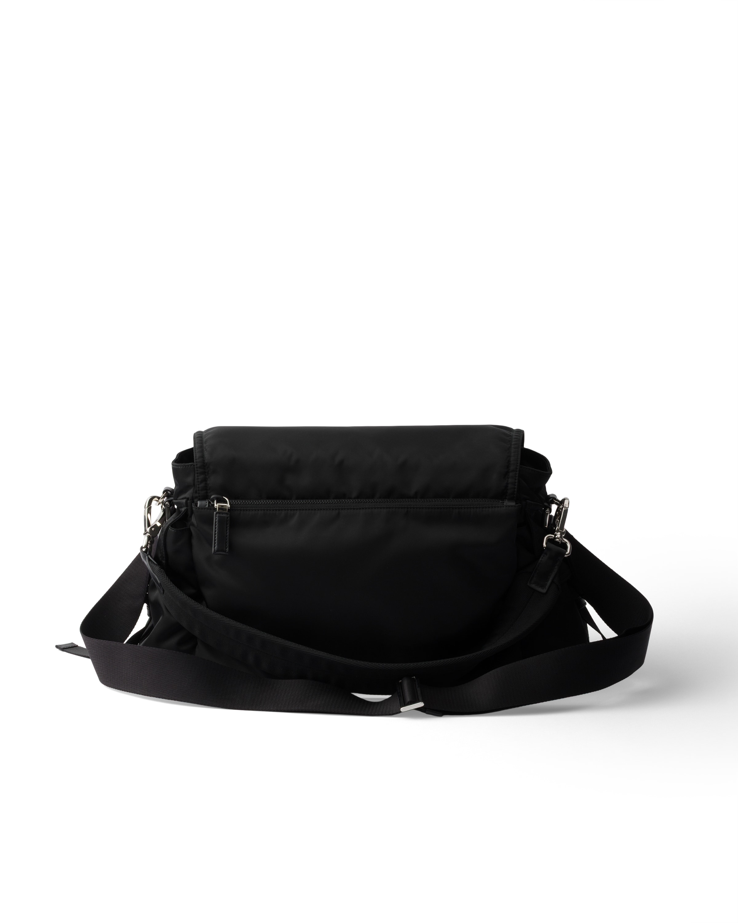 Prada Explore Messenger Bag With Triangle-logo In Black