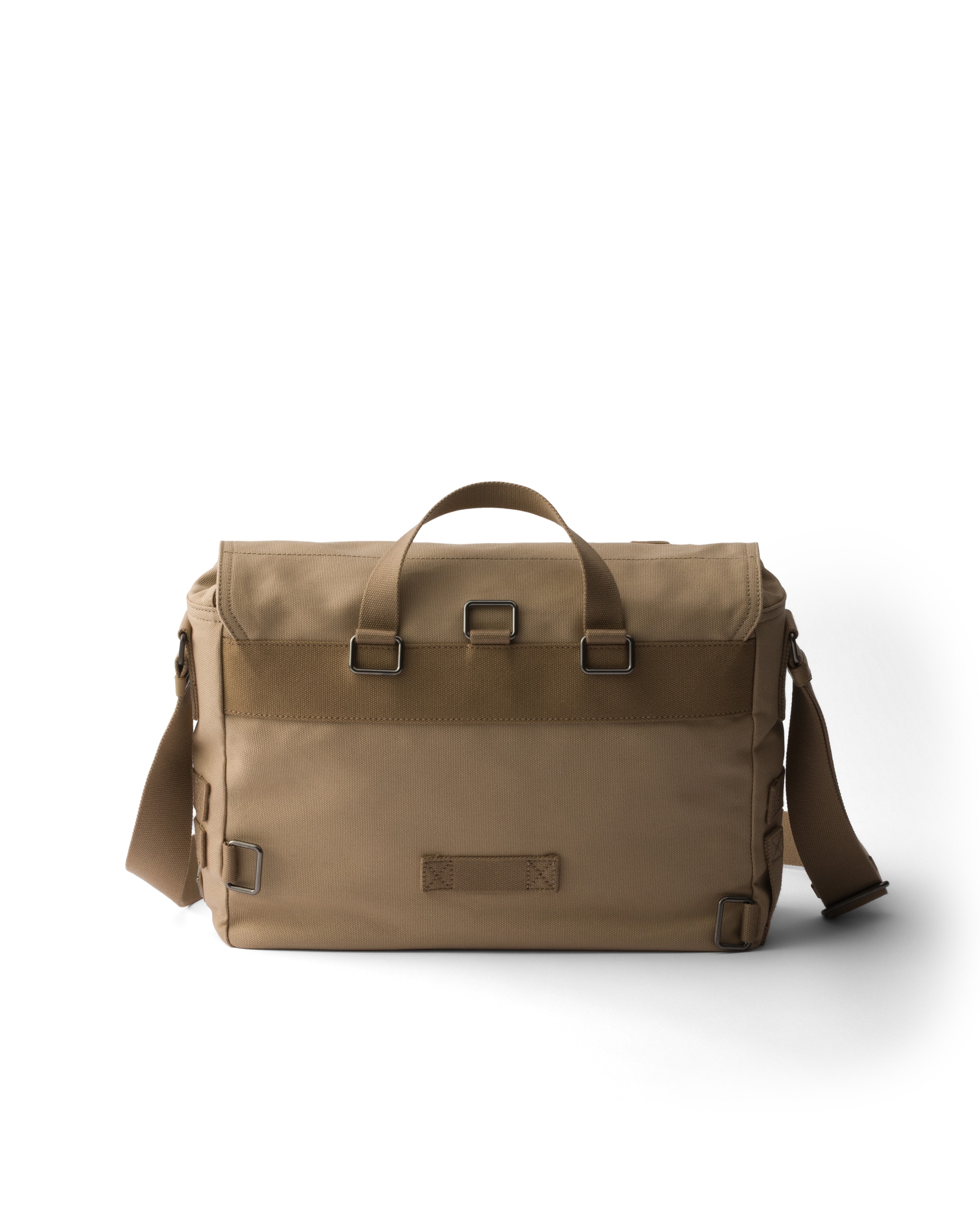 Prada Canvas Shoulder Bag Strap Top Handle