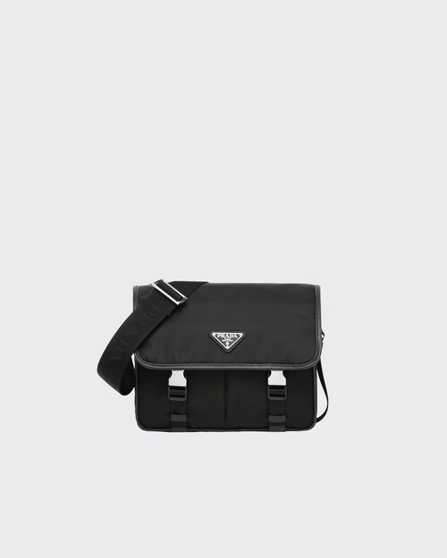 Prada Sac porté épaule en Re-Nylon et cuir Saffiano 1