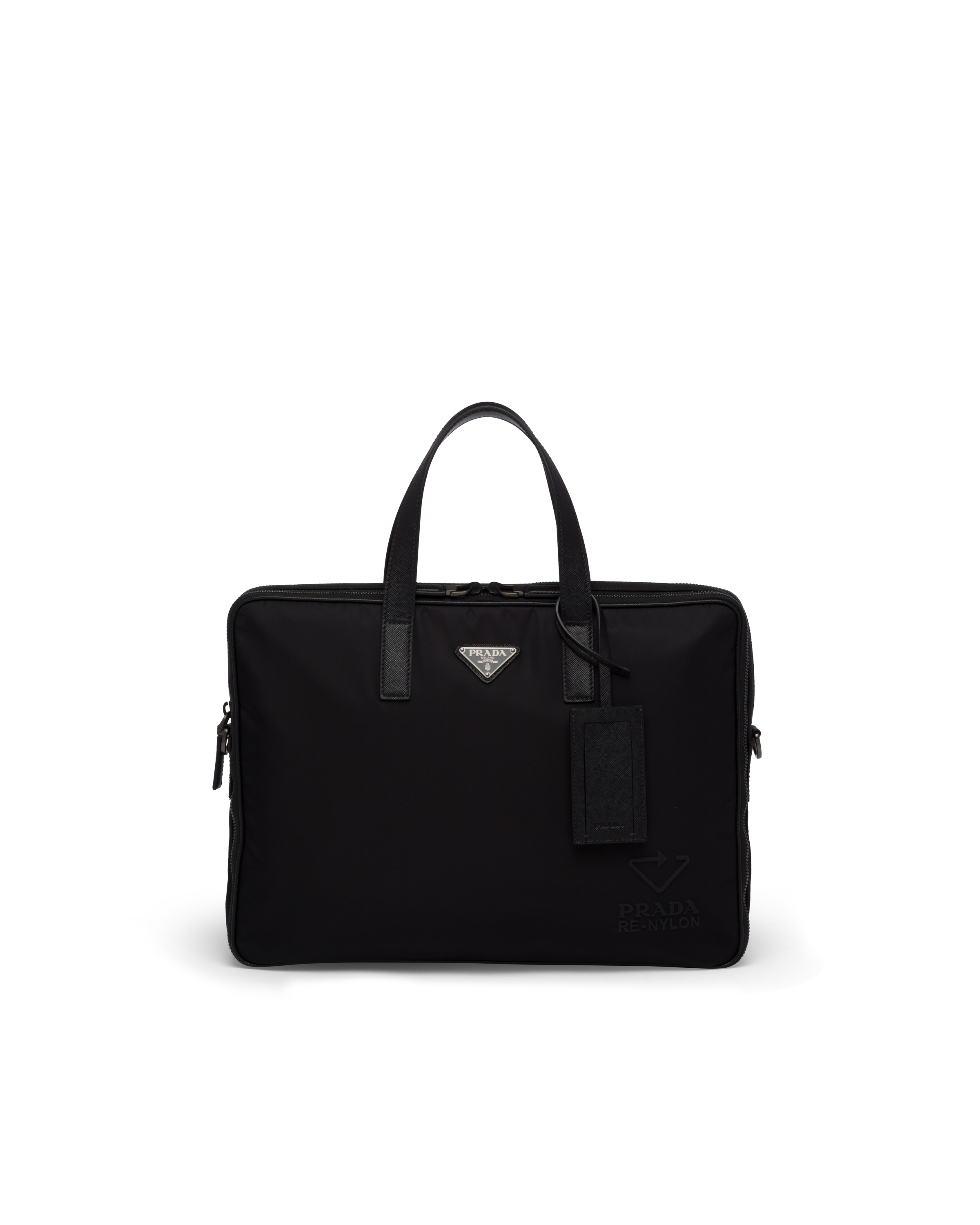 Re-Nylon and leather briefcase | Prada