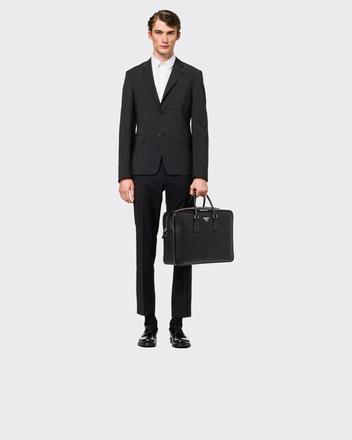Prada Saffiano Leather Work Bag 2