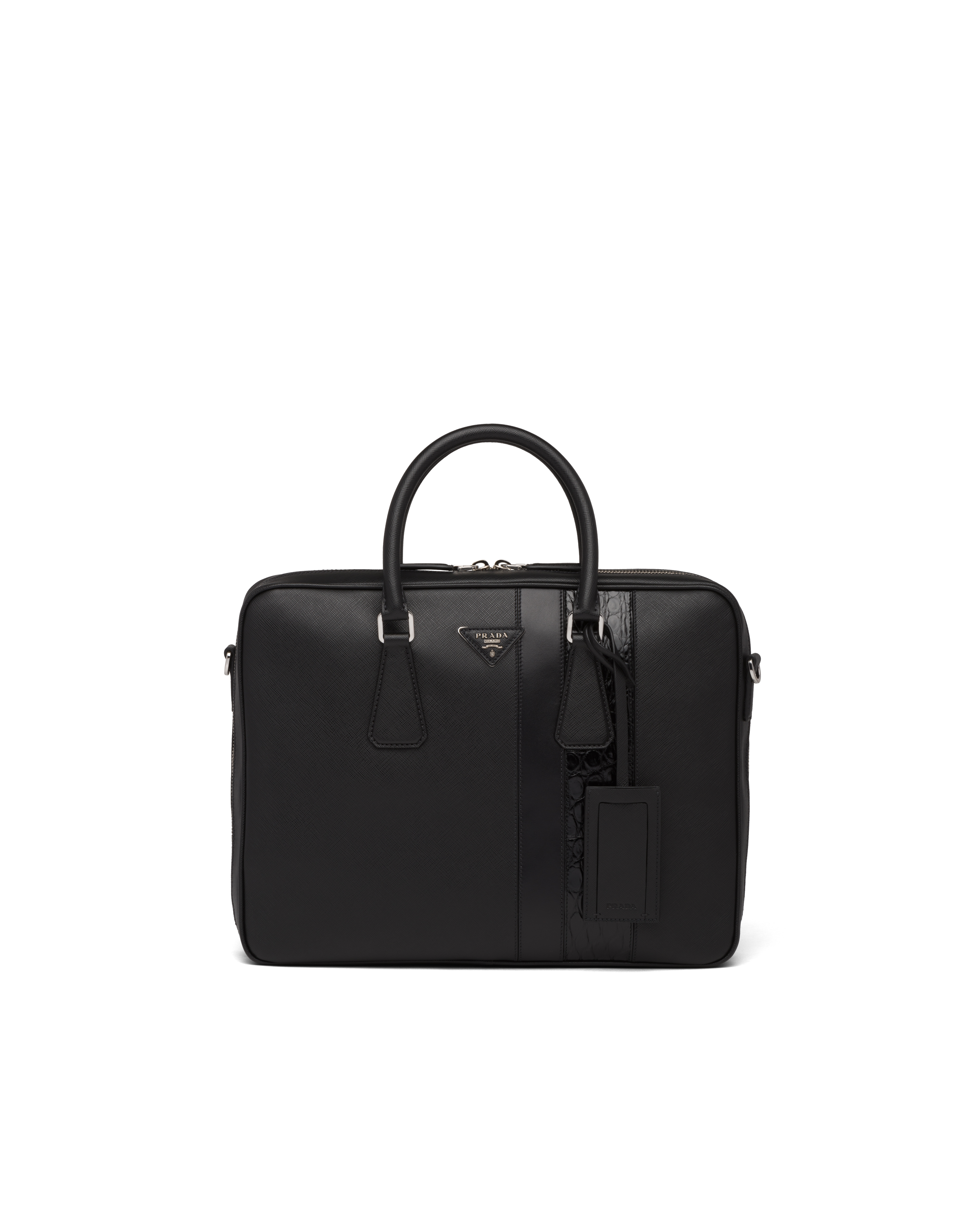 prada saffiano travel briefcase