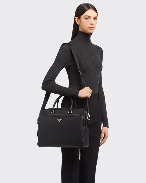 Prada Saffiano leather briefcase 2