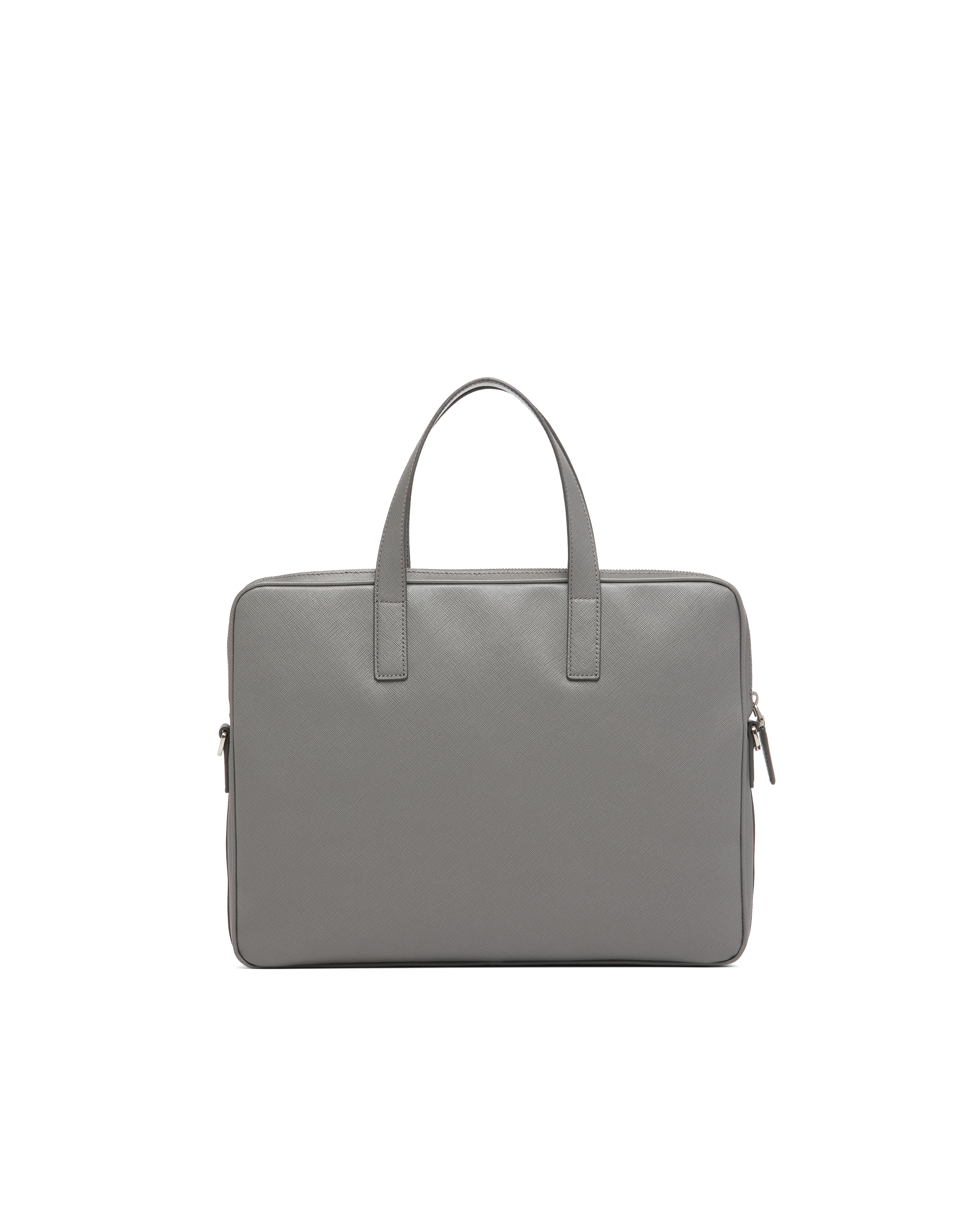 ライトグレー サフィアーノレザー ブリーフケース | PRADA
