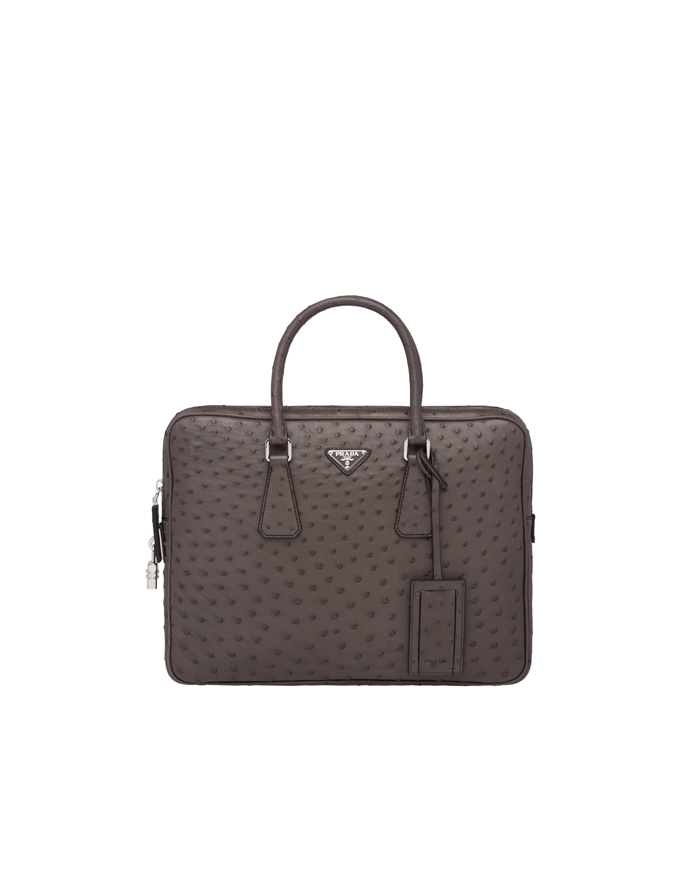 ostrich leather briefcase