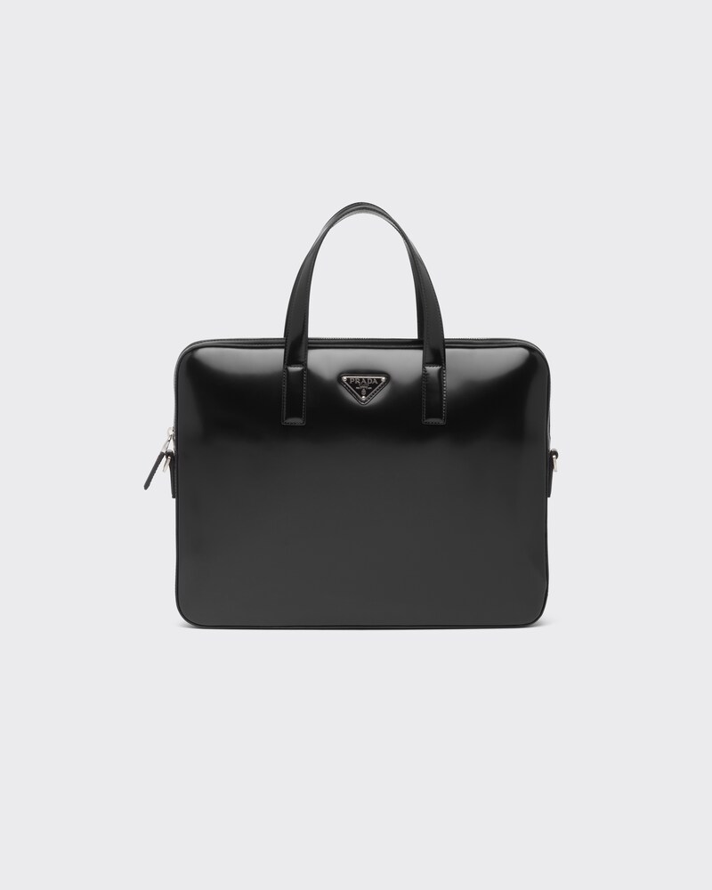 プラダ メンズ】ナイロン&レザー ブリーフケース|PRADA