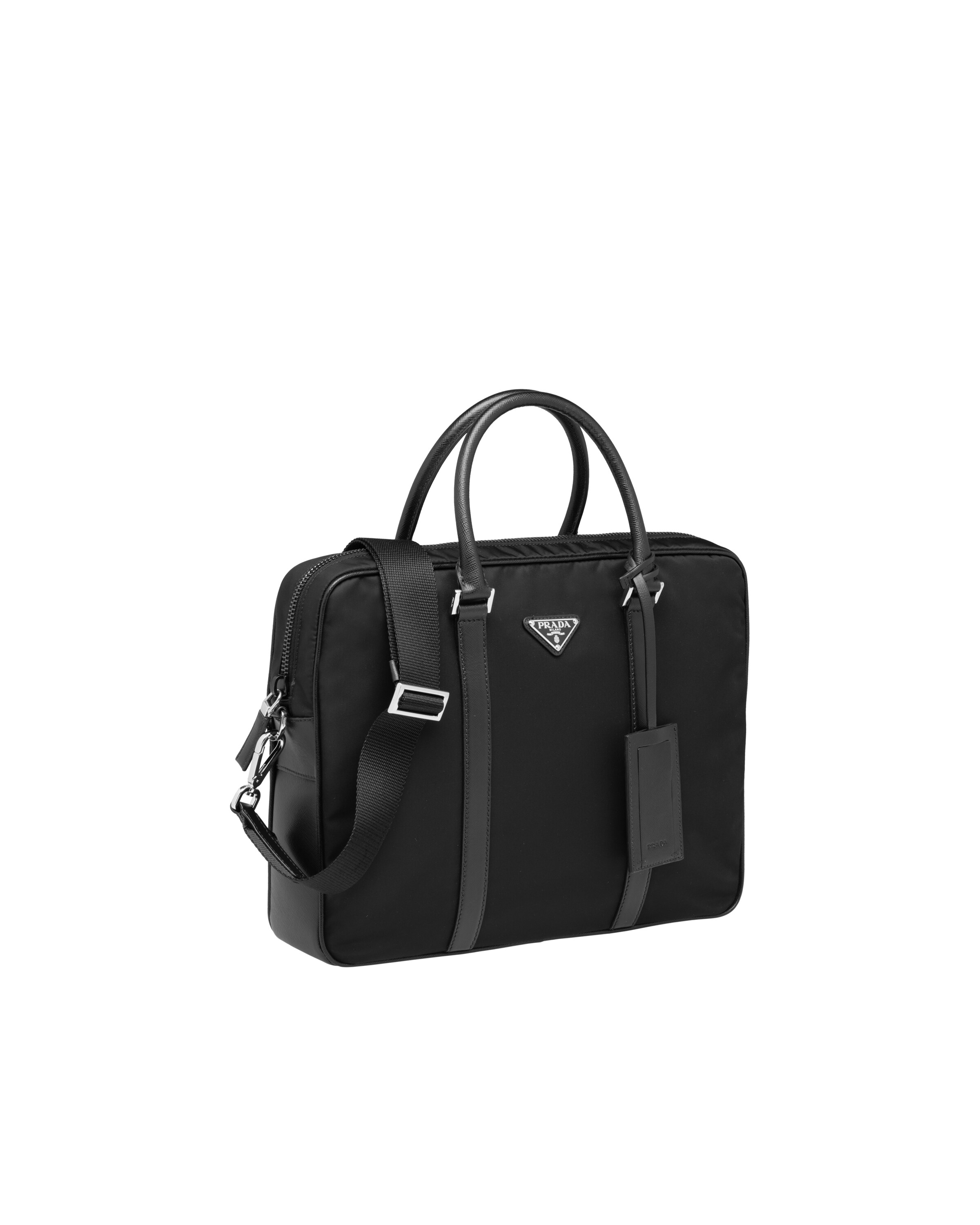 Black Nylon Briefcase Prada