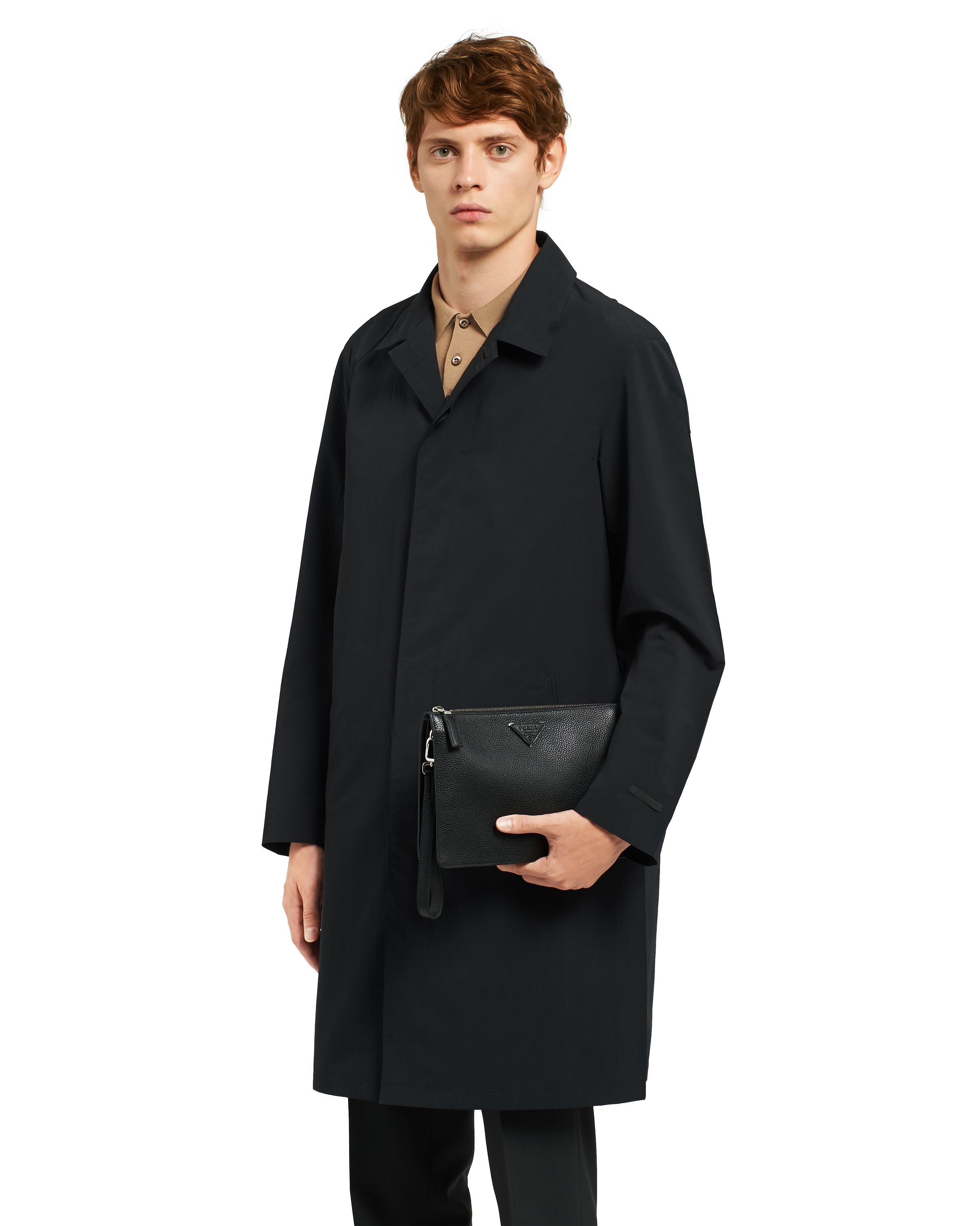 prada leather clutch
