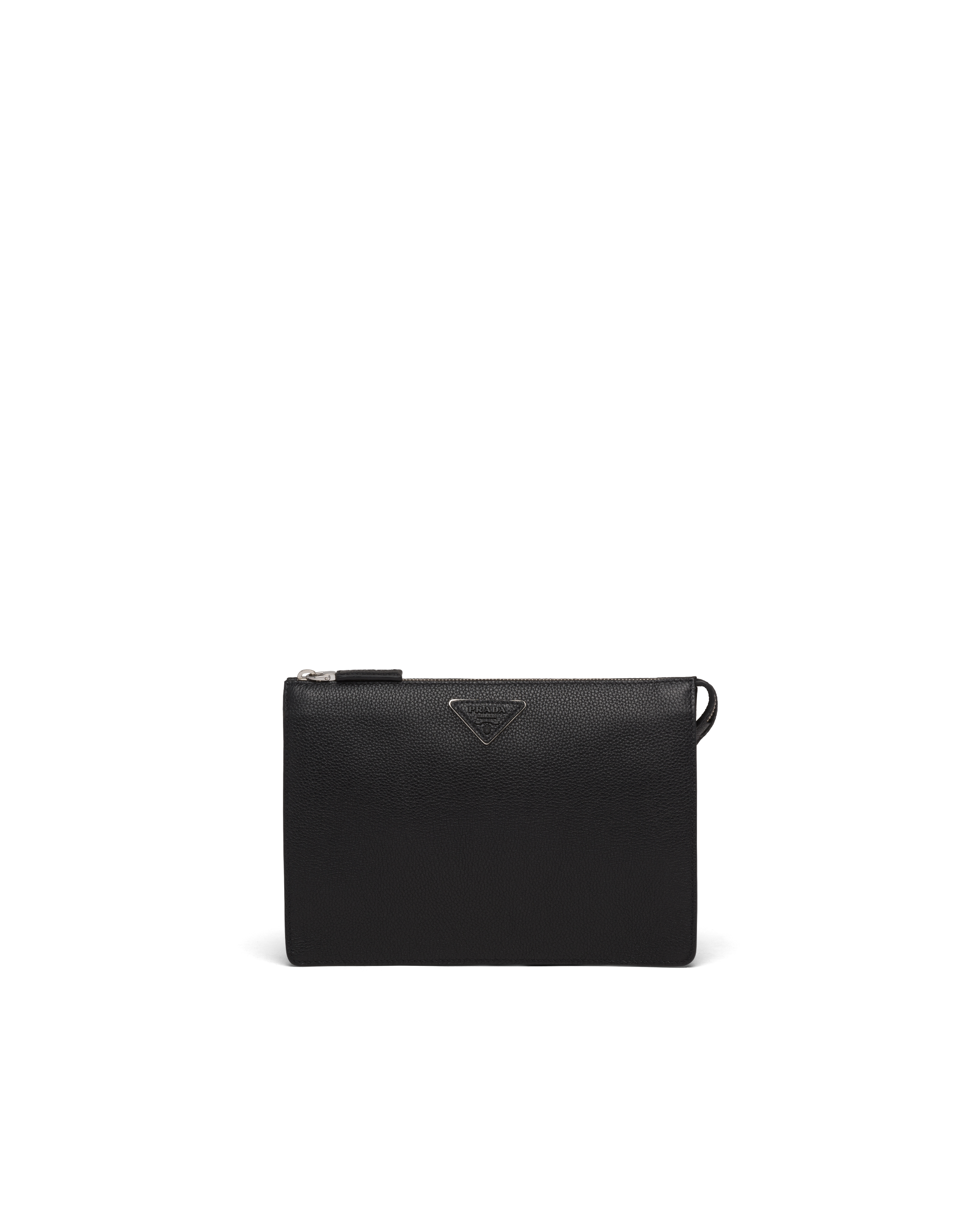 prada leather clutch