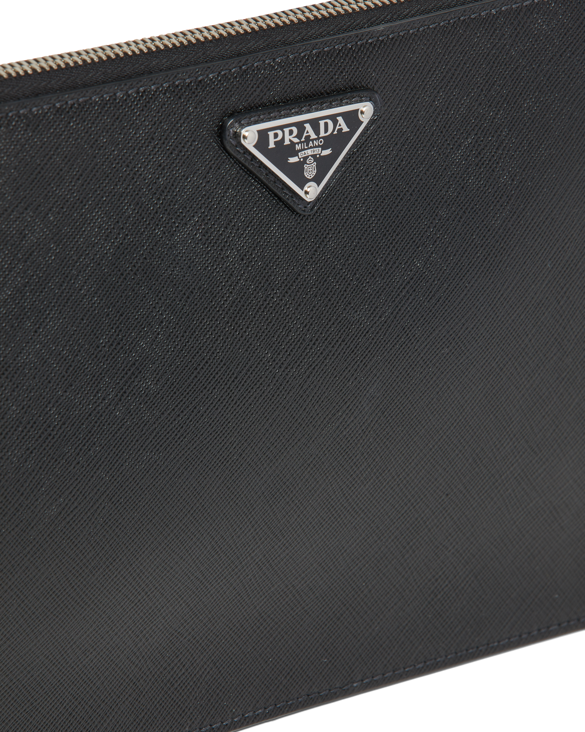【美品】PRADA レザー ロゴ ポーチ マルチケース