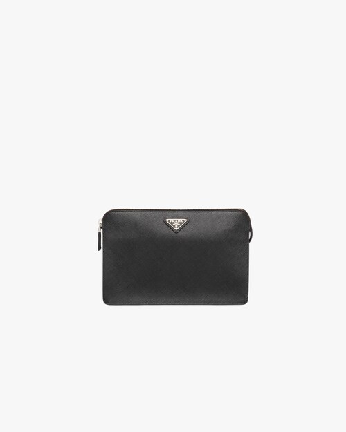 prada leather clutch